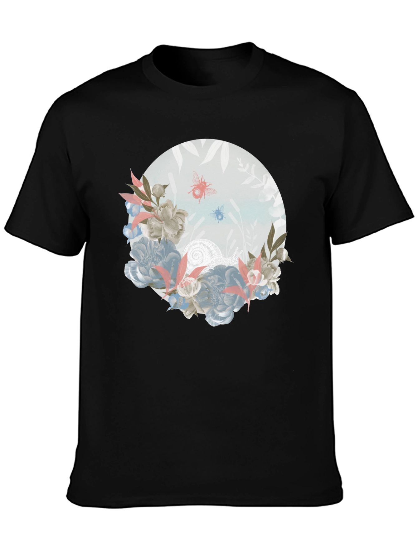 Floral Insect Graphic T-Shirt