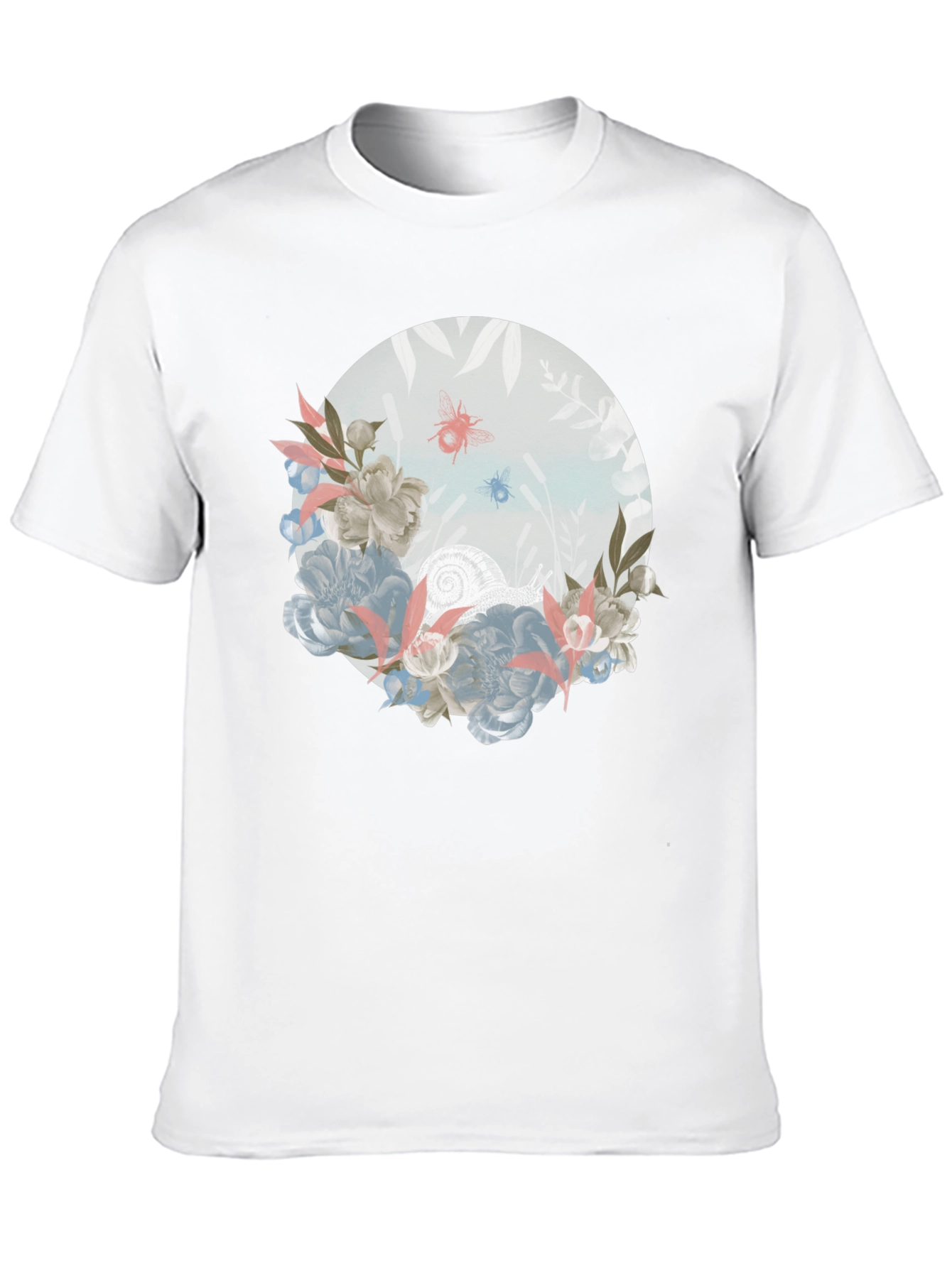 Floral Insect Graphic T-Shirt