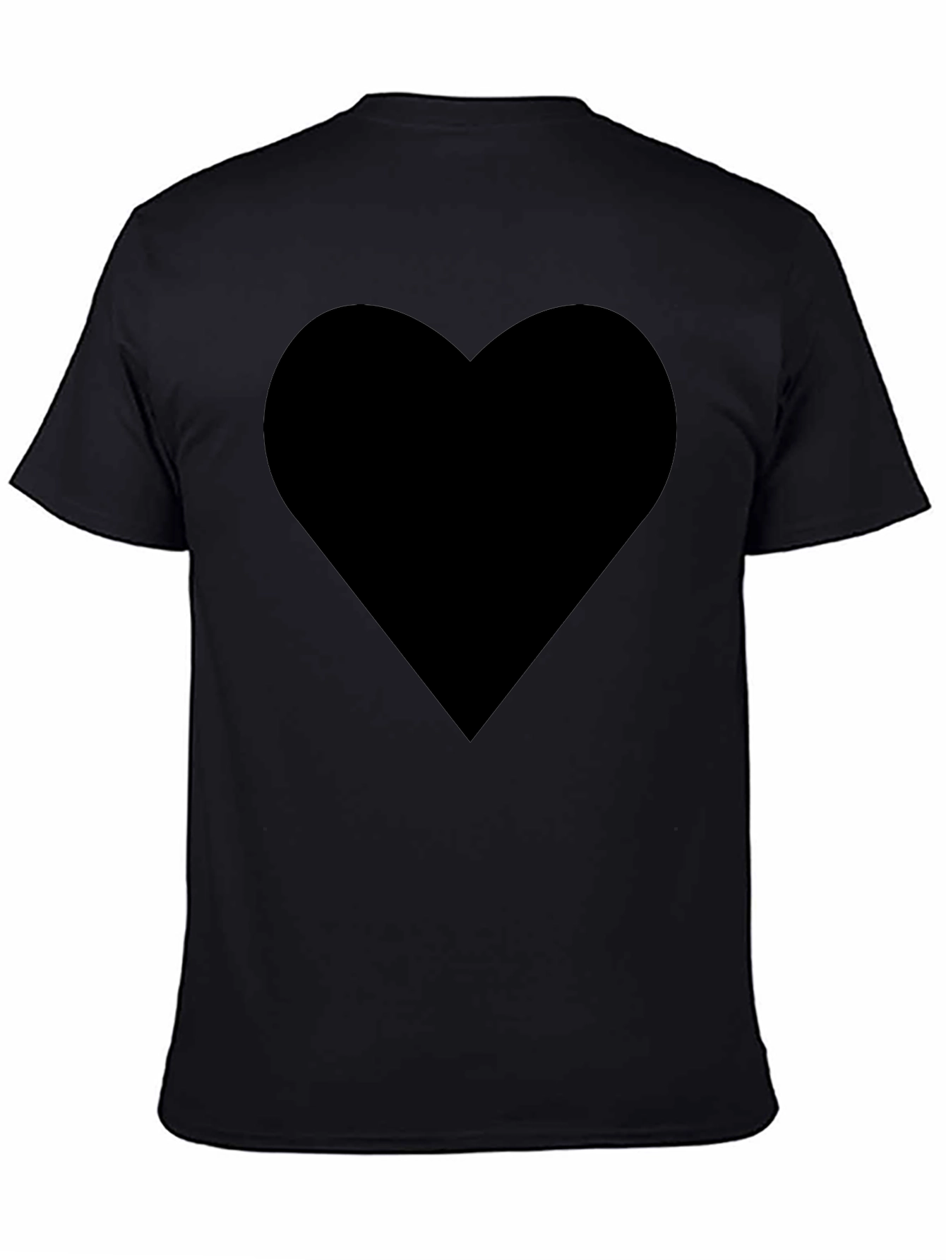 Black Heart Graphic Tee - Mens Casual Fashion