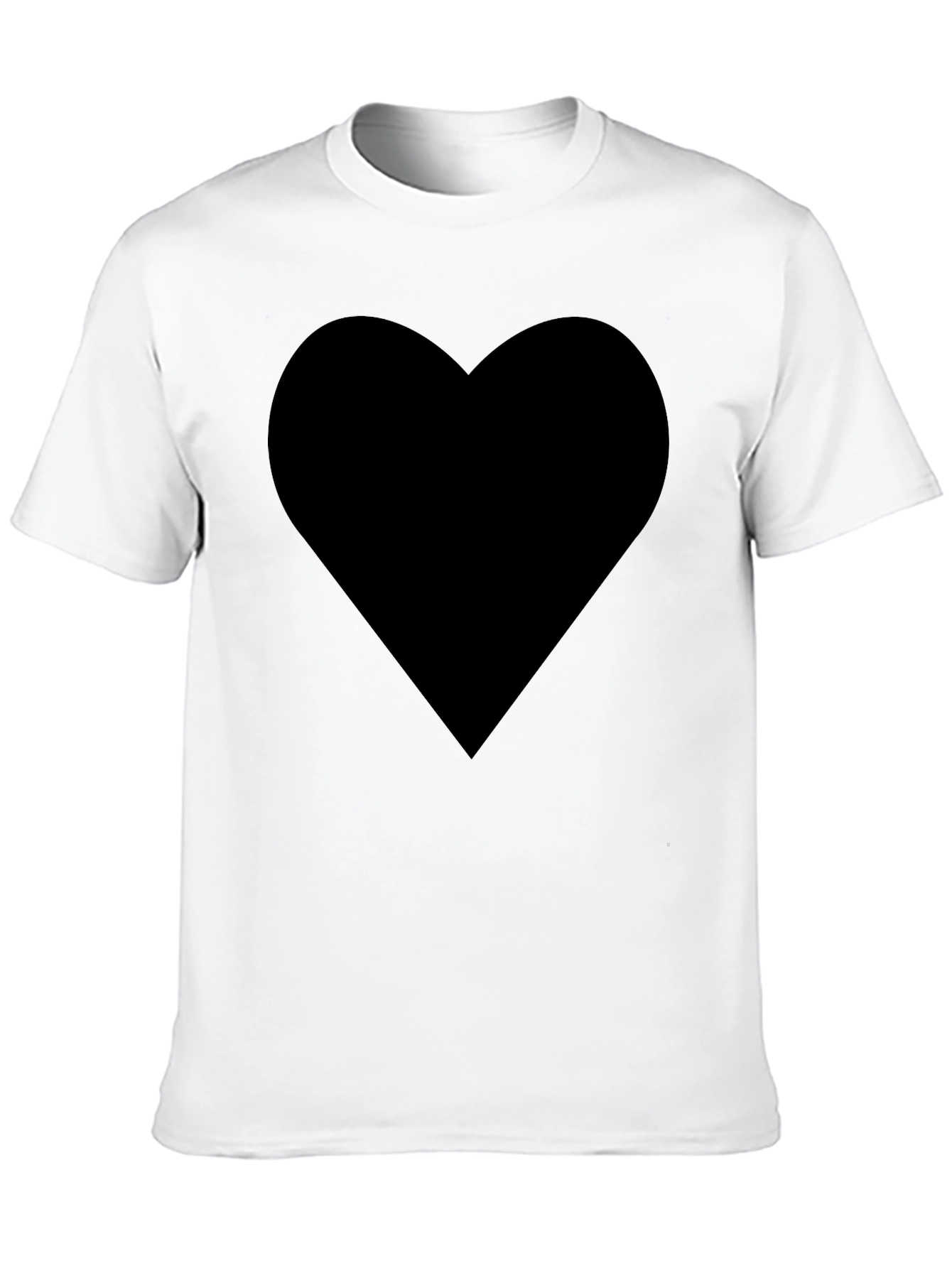 Black Heart Graphic Tee - Mens Casual Fashion