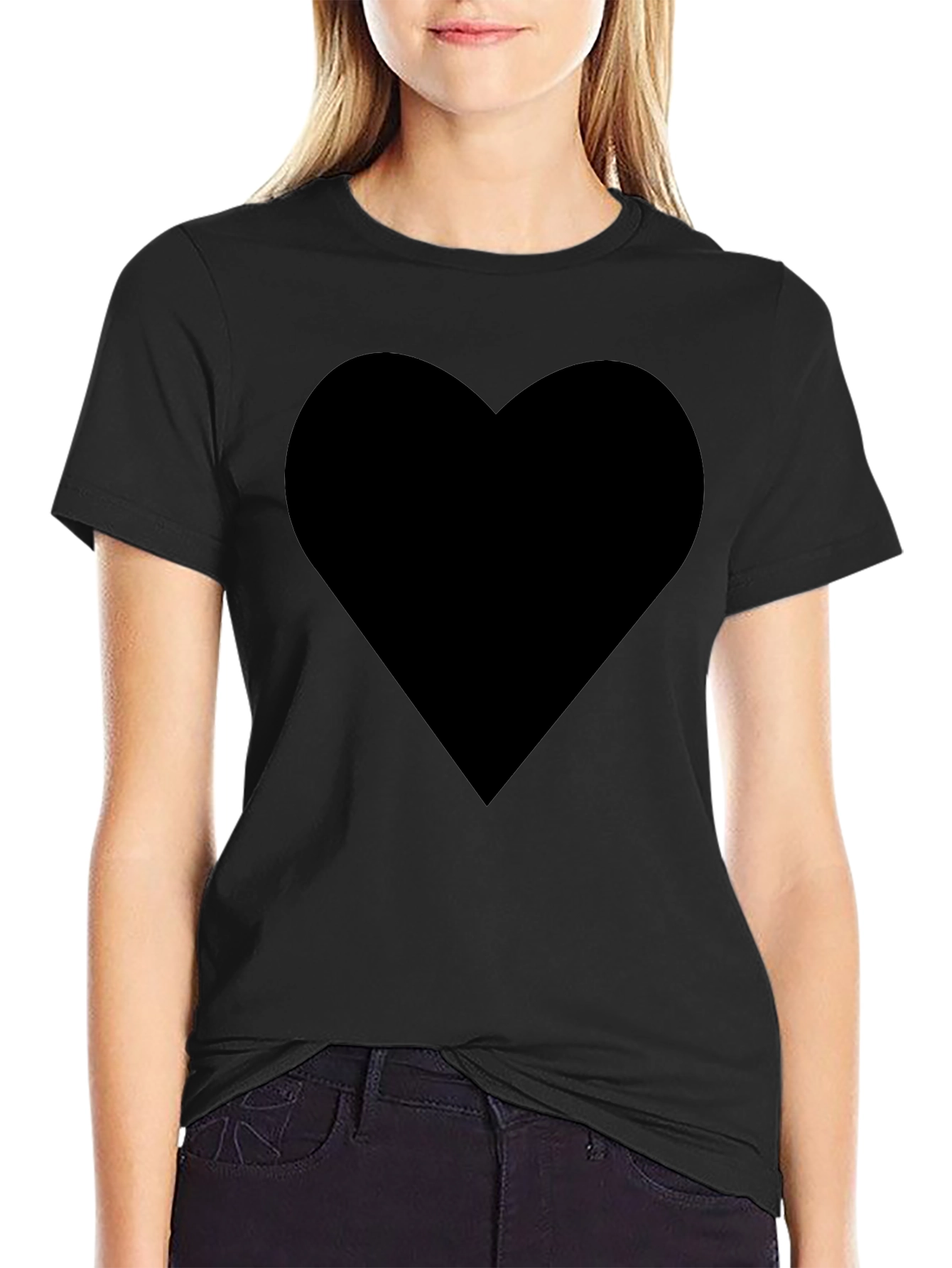 Black Heart Graphic Tee - Mens Casual Fashion