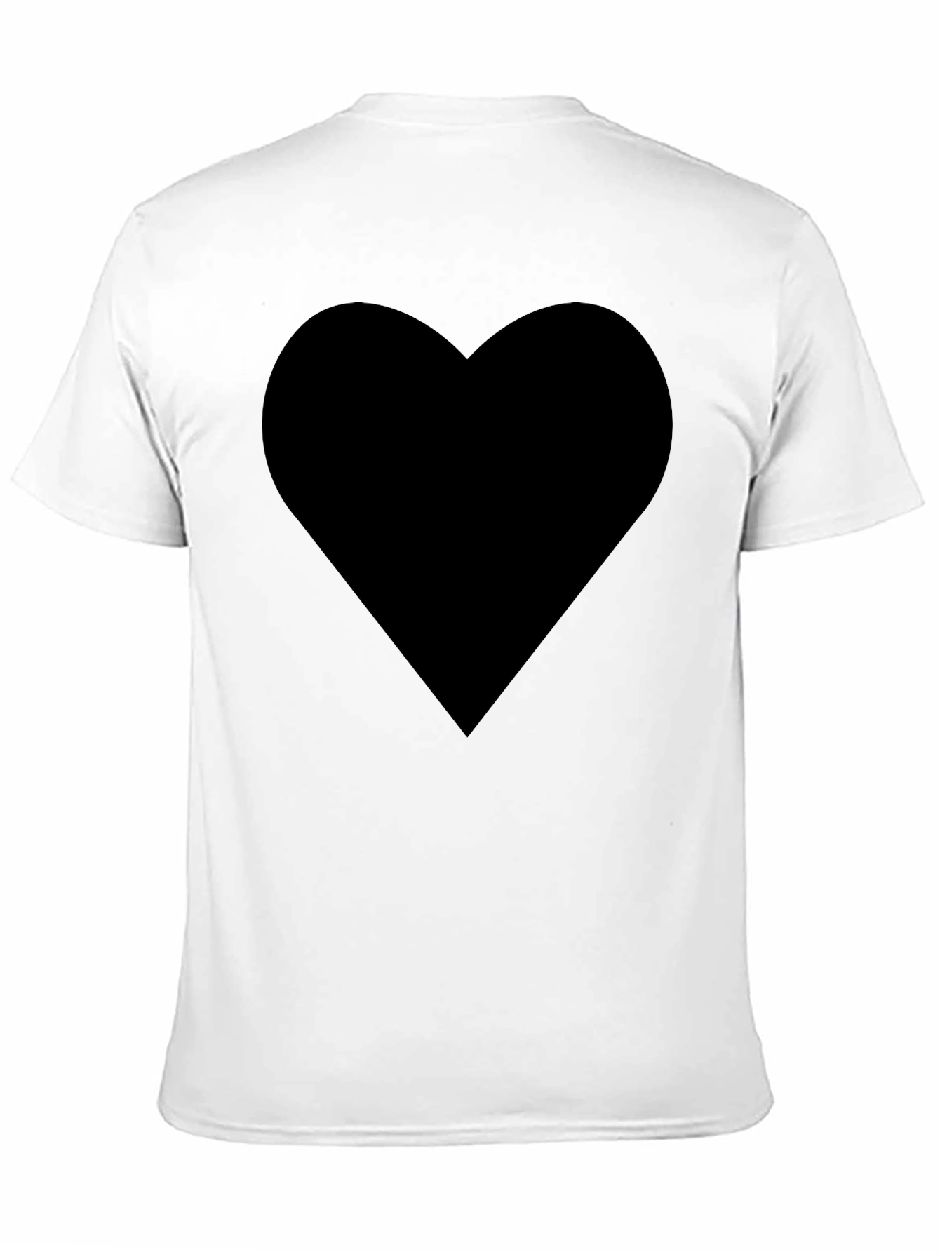 Black Heart Graphic Tee - Mens Casual Fashion