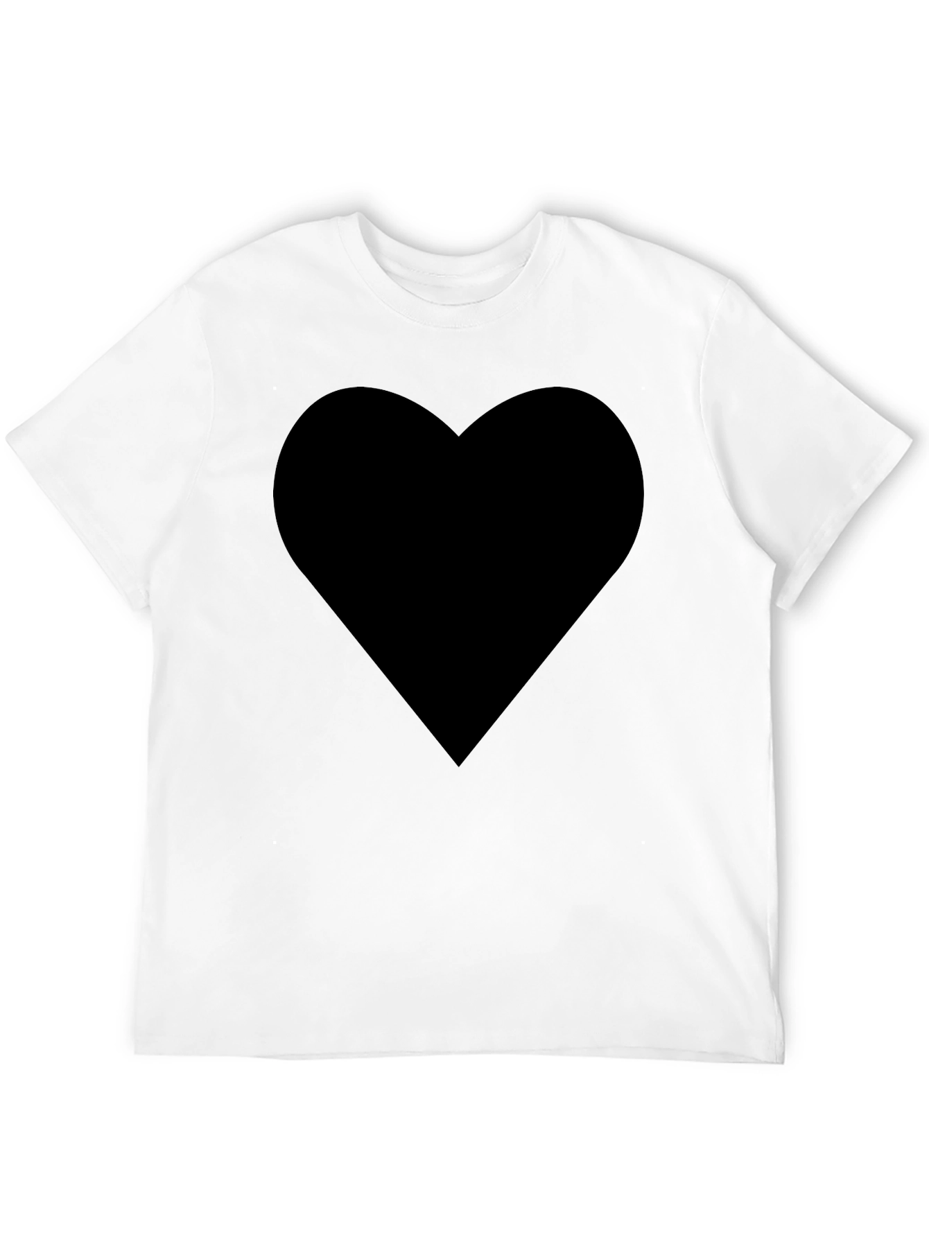 Black Heart Graphic Tee - Mens Casual Fashion