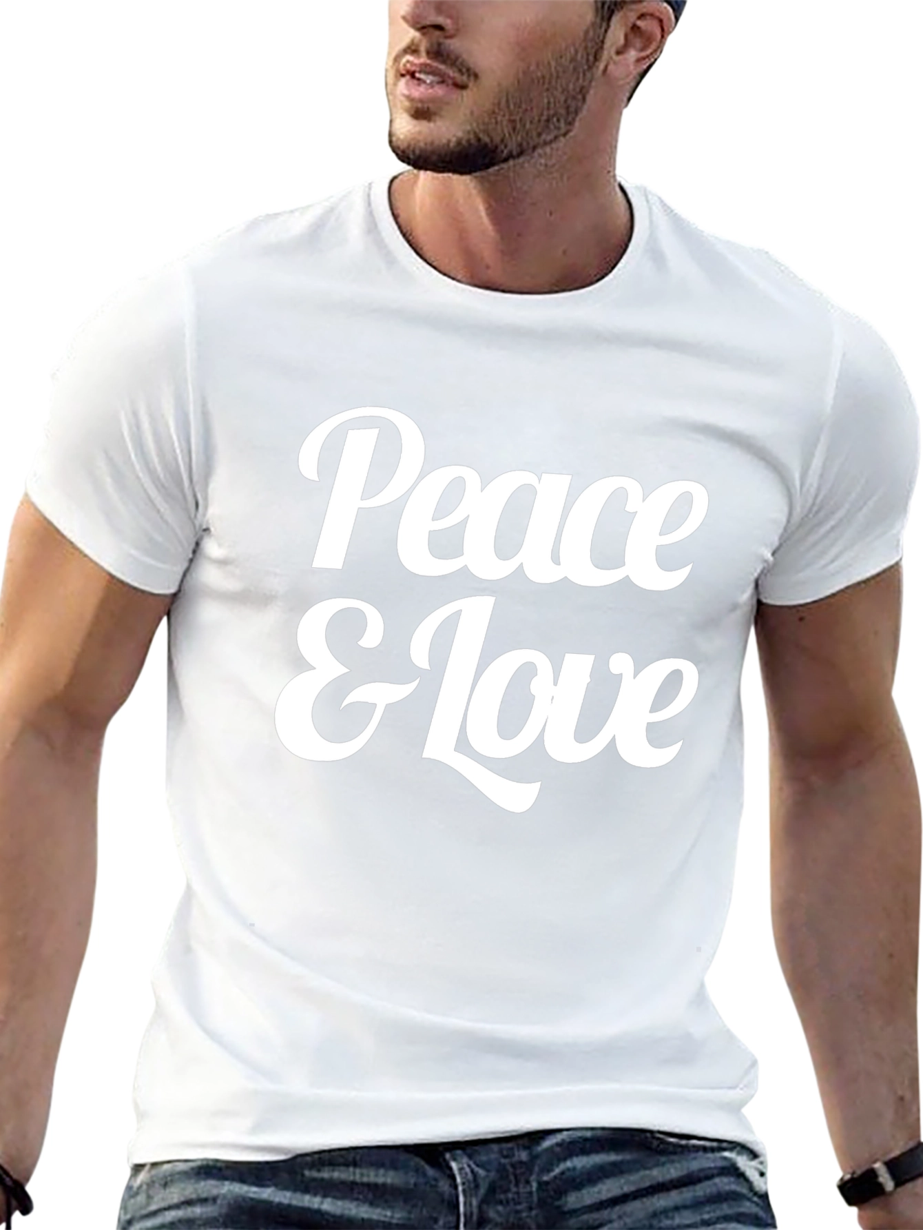 Peace & Love Graphic Tee - Soft Cotton Blend