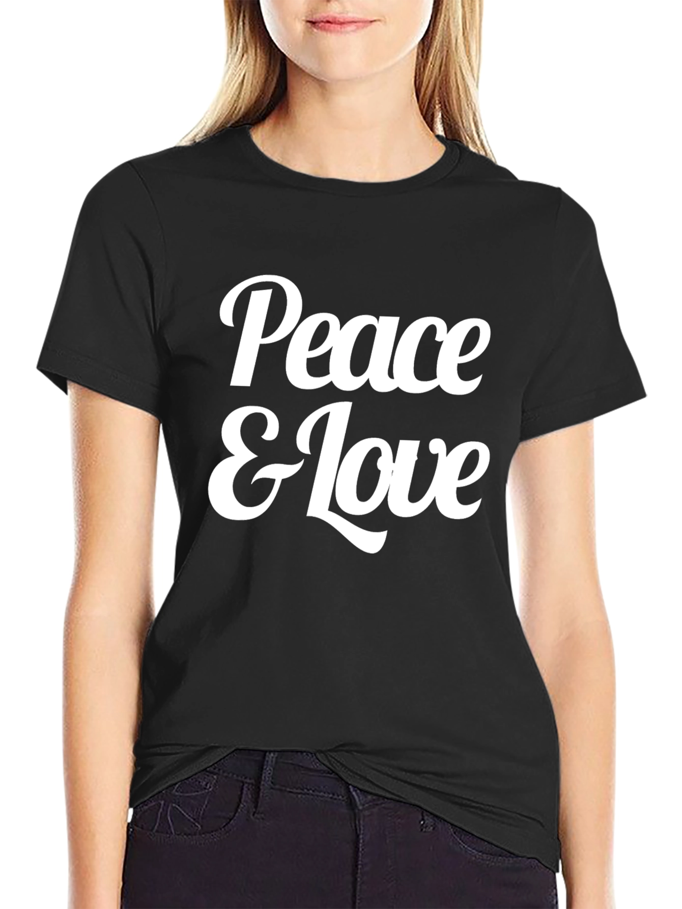 Peace & Love Graphic Tee - Soft Cotton Blend