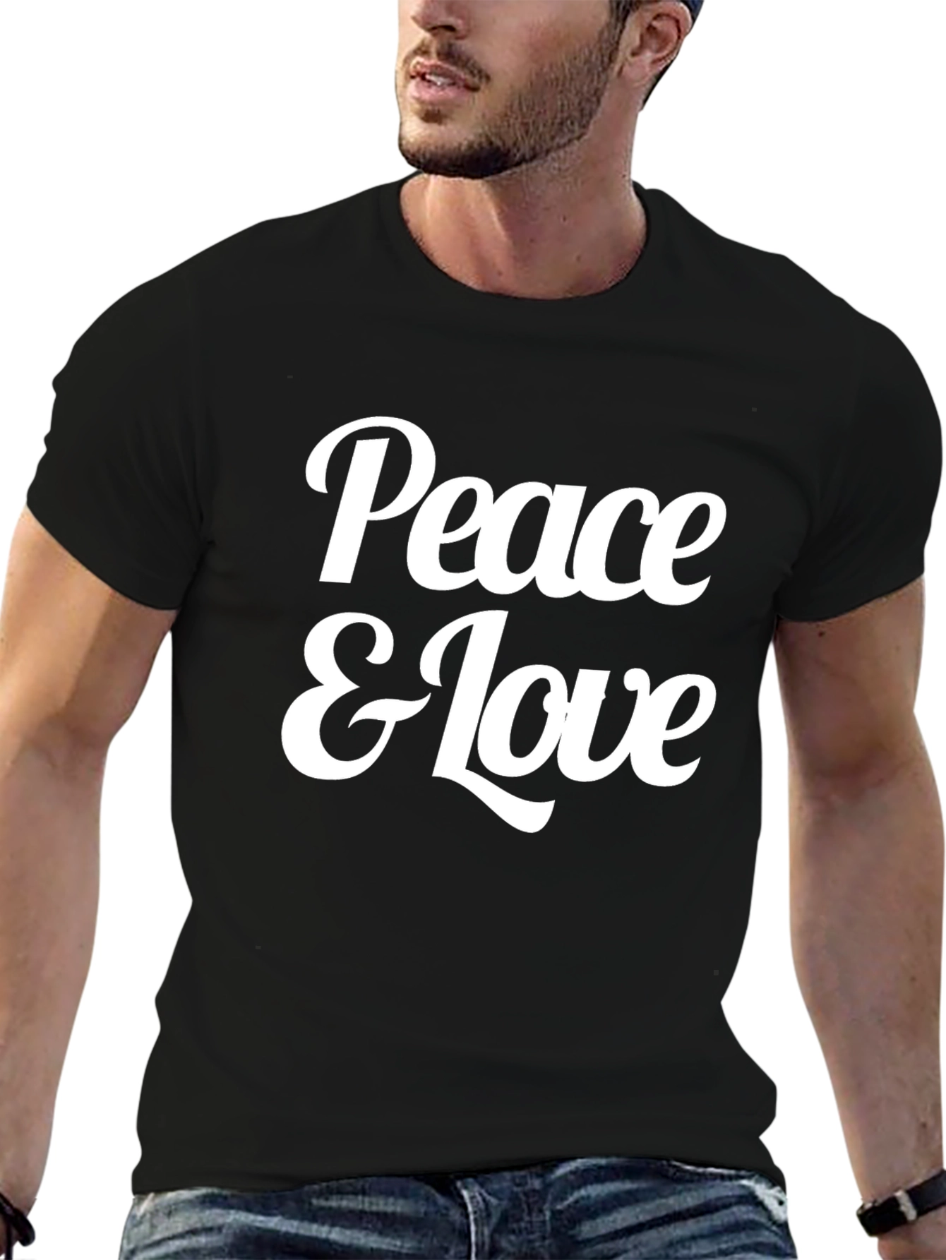 Peace & Love Graphic Tee - Soft Cotton Blend