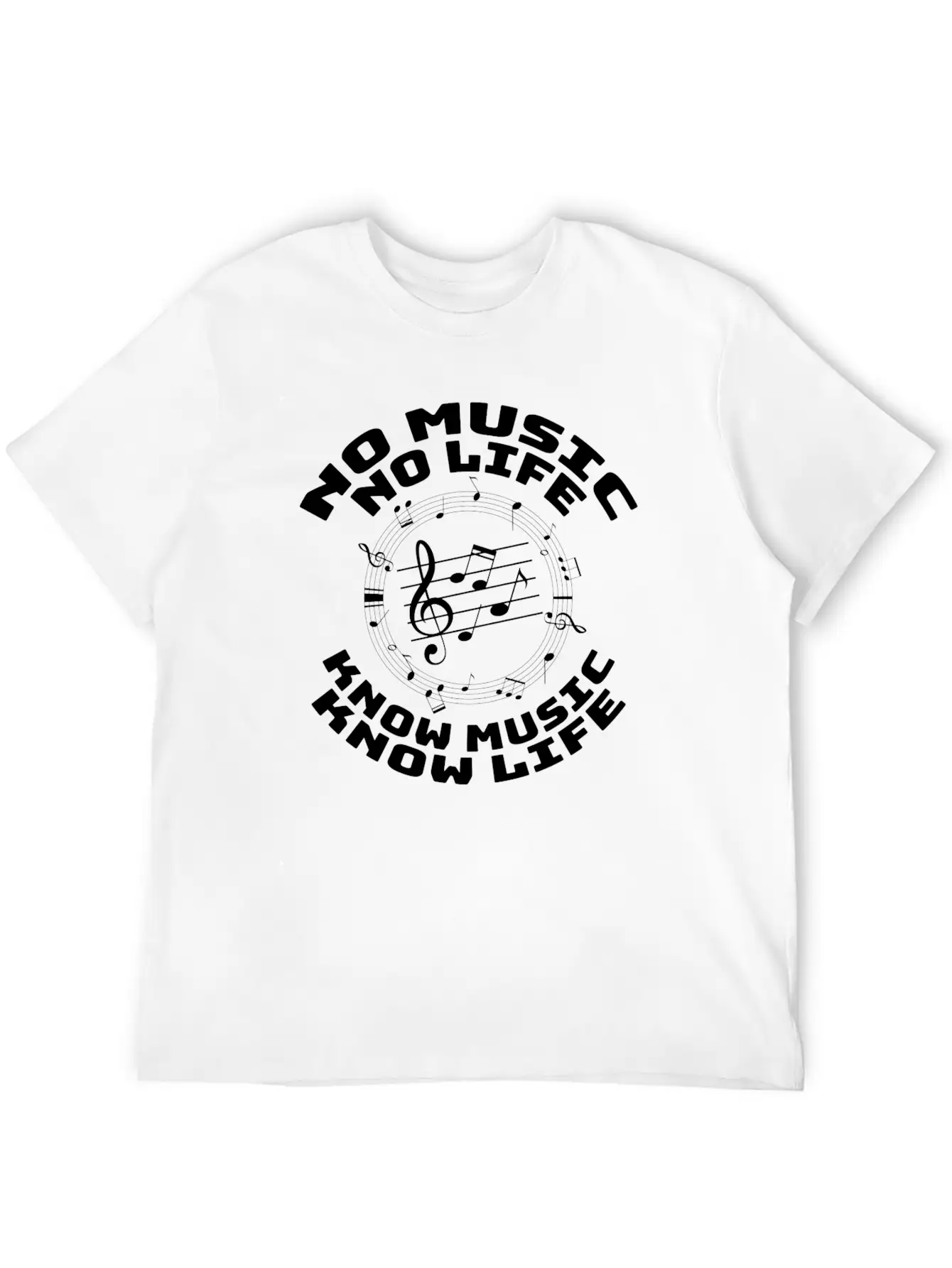 No Music No Life Gift Raving Concert Party Unisex Casual T-Shirt – Clean Design For Daily Comfort