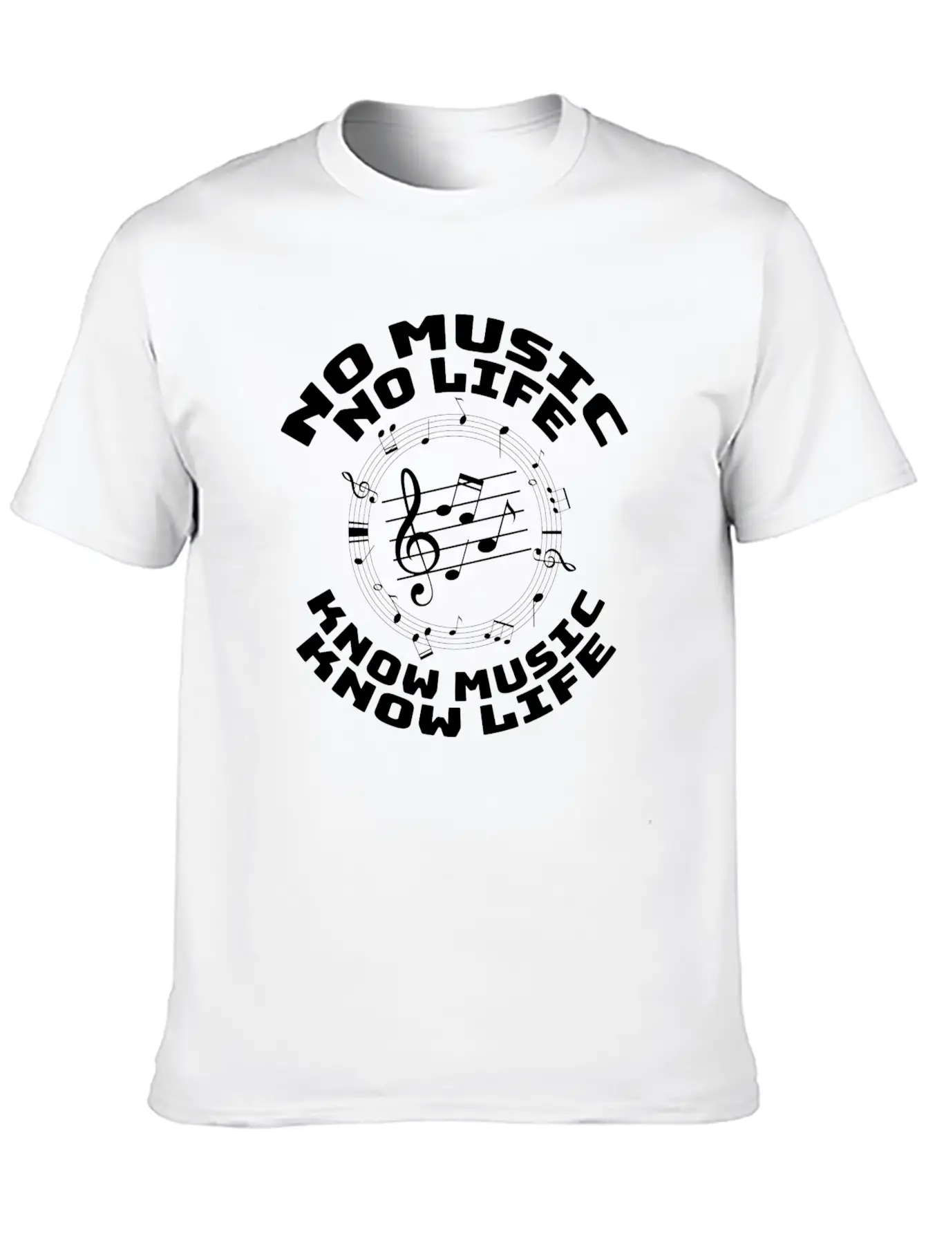 No Music No Life Gift Raving Concert Party Unisex Casual T-Shirt – Clean Design For Daily Comfort