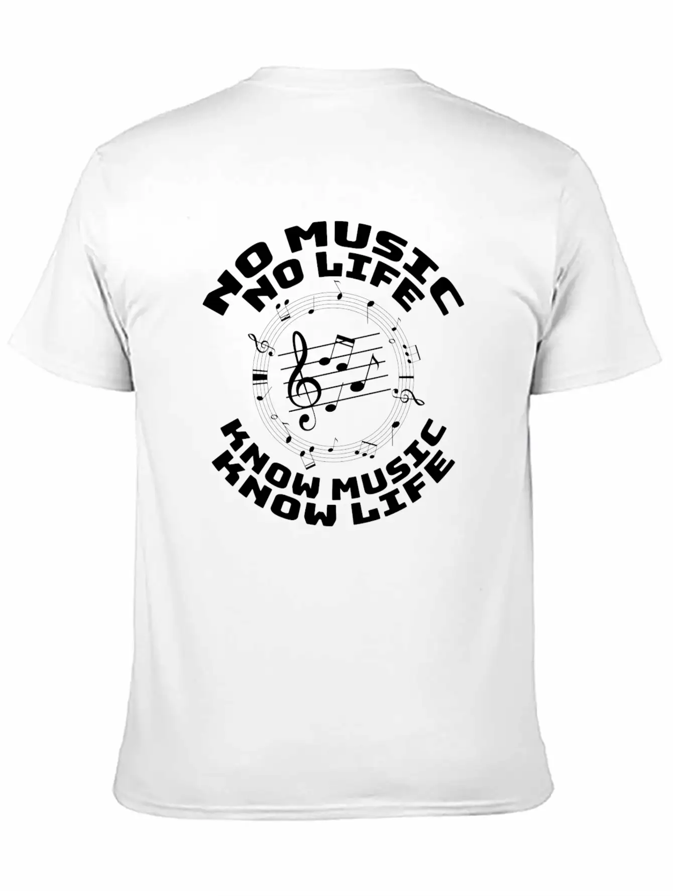 No Music No Life Gift Raving Concert Party Unisex Casual T-Shirt – Clean Design For Daily Comfort