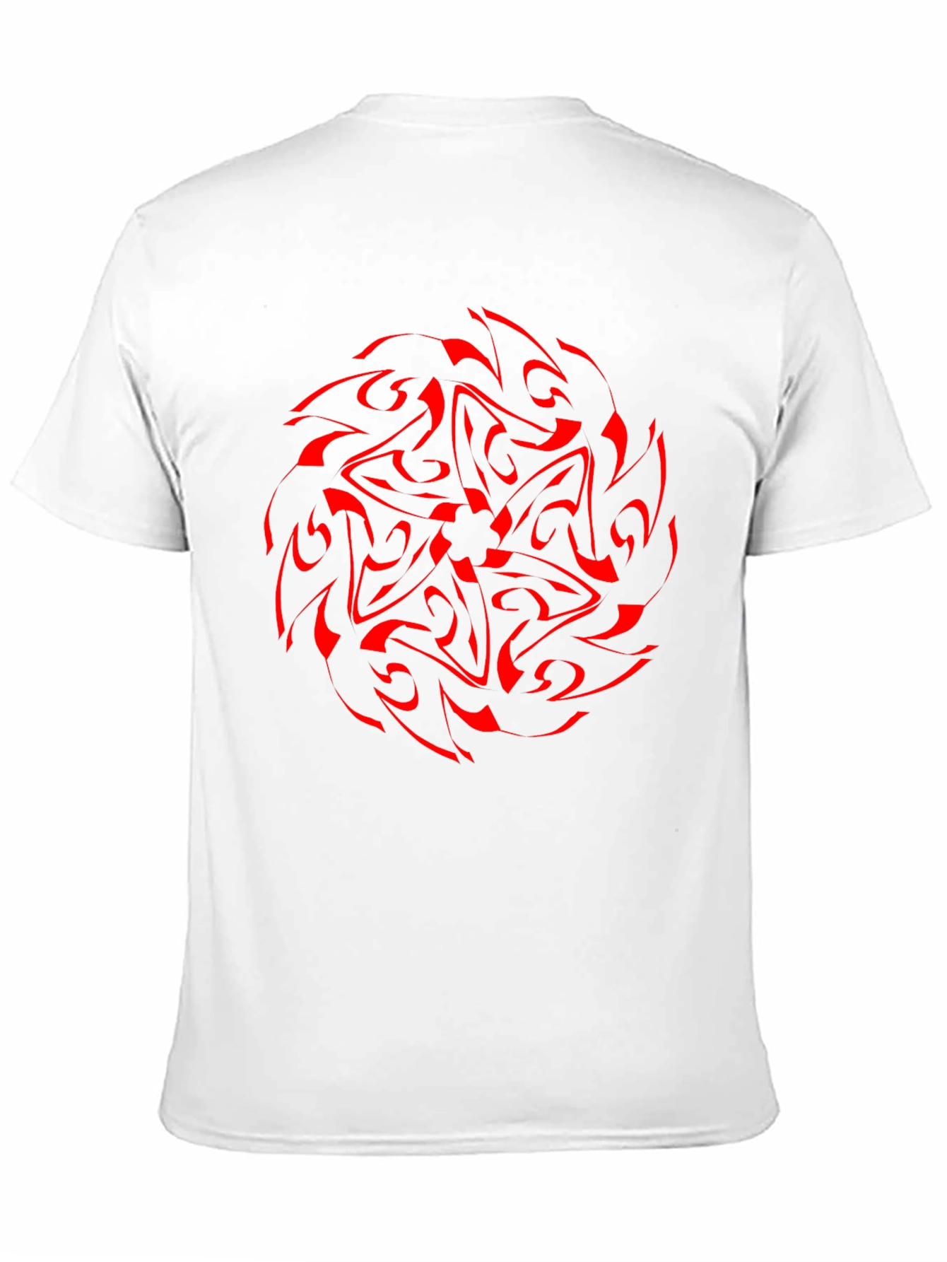 Red Mandala Graphic Black T-Shirt - Stylish Design