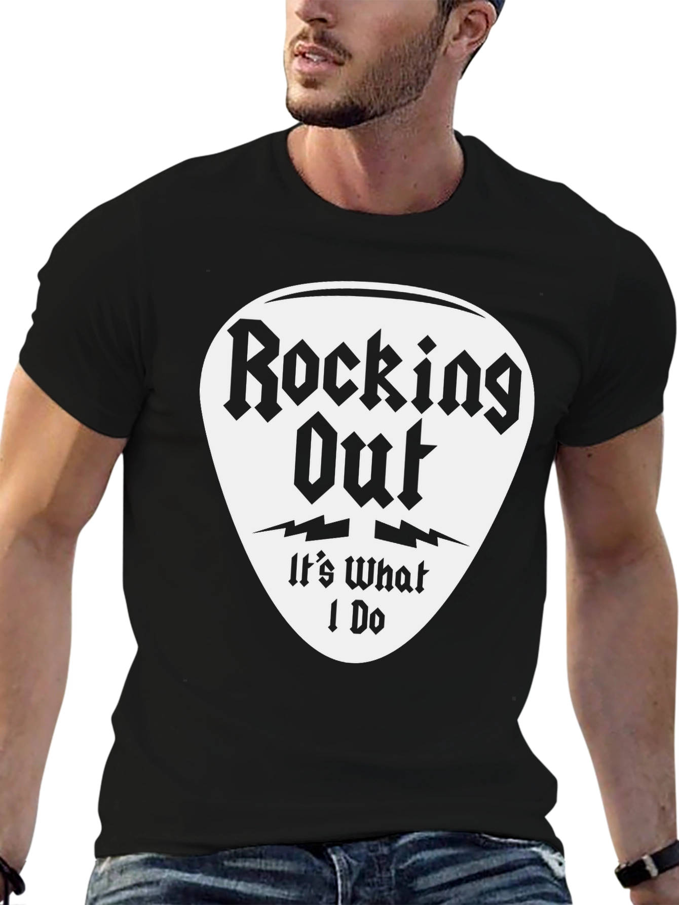 Rocking Out T-Shirt - Guitar Pick Design