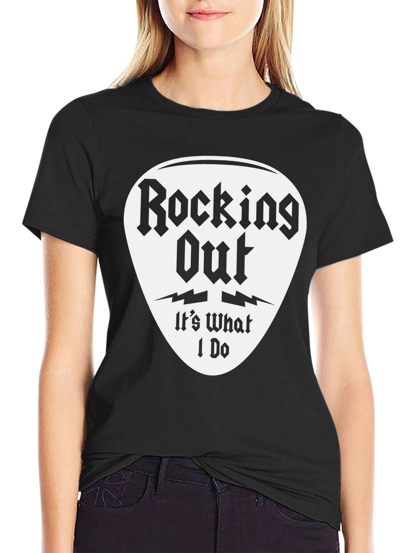 Rocking Out T-Shirt - Guitar Pick Design