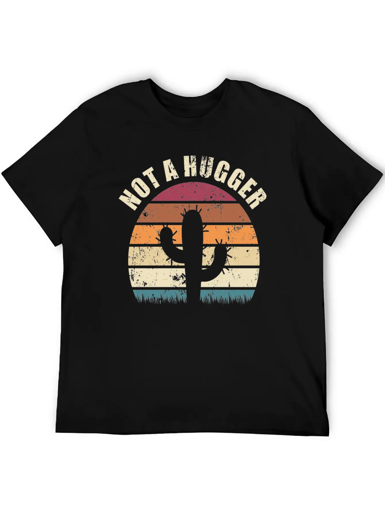 Not A Hugger Cactus Sarcastic Memes Unisex Casual T-Shirt – Clean Design For Daily Comfort