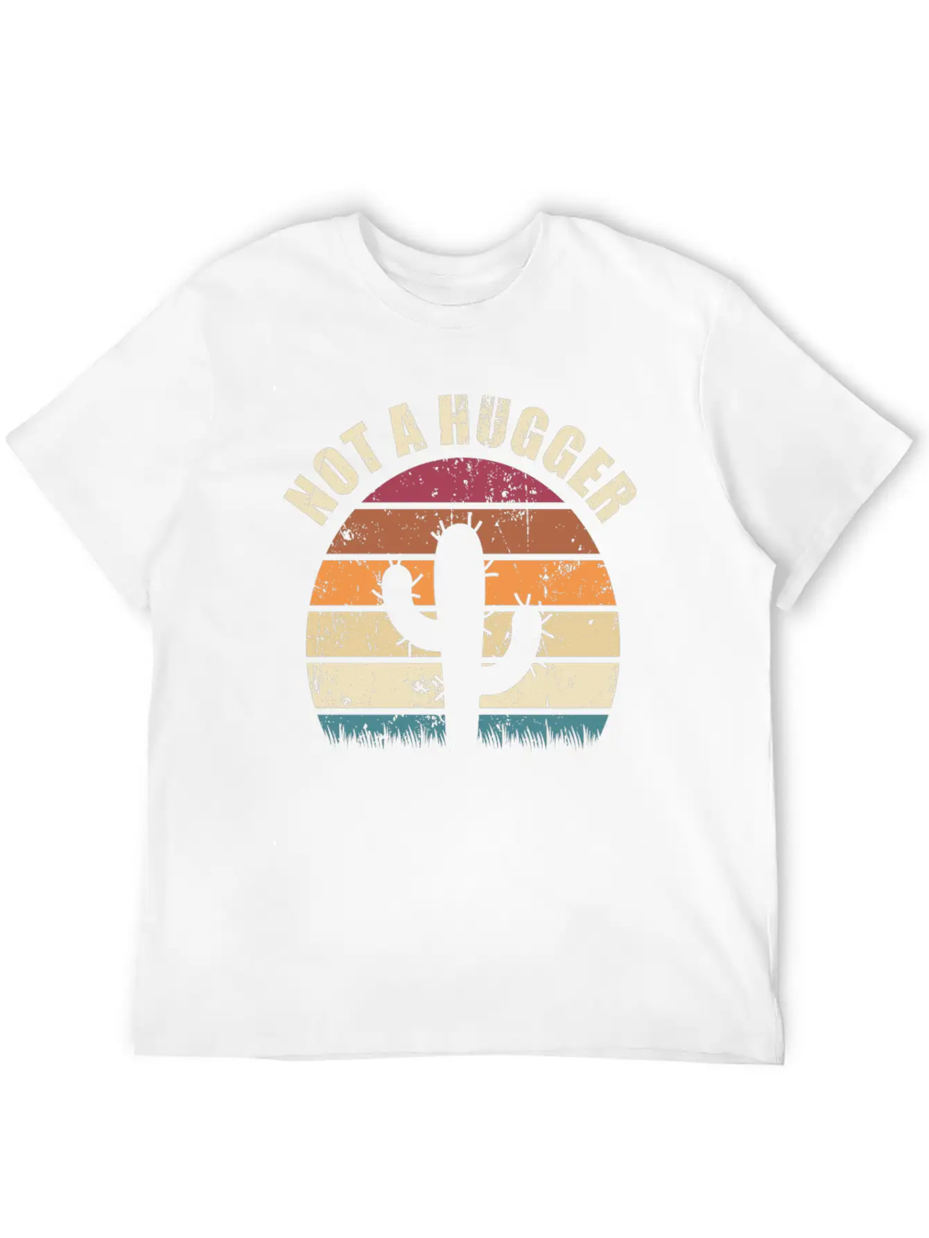 Not A Hugger Cactus Sarcastic Memes Unisex Casual T-Shirt – Clean Design For Daily Comfort