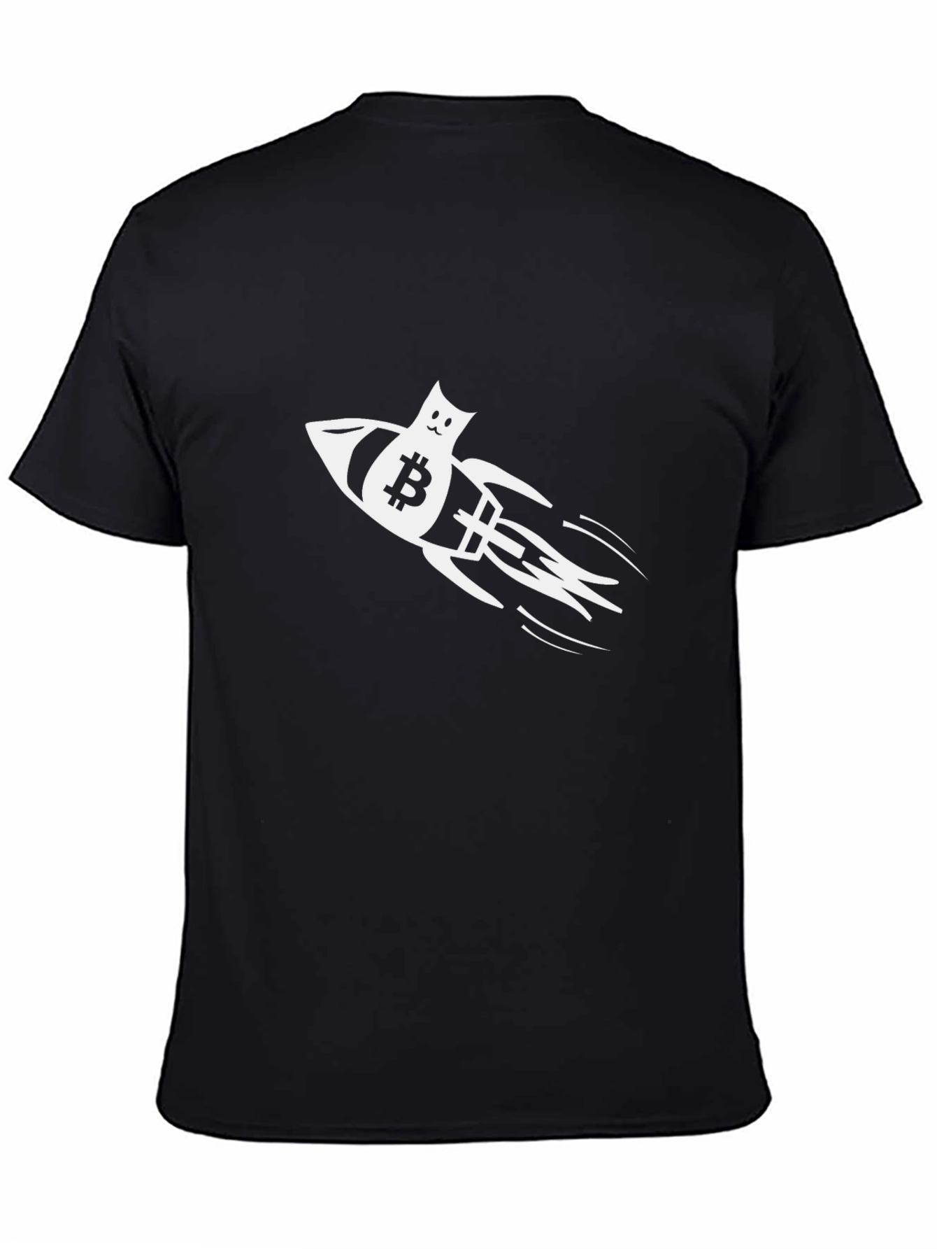 Bitcoin Rocket Cat T-Shirt - Crypto to the Moon!