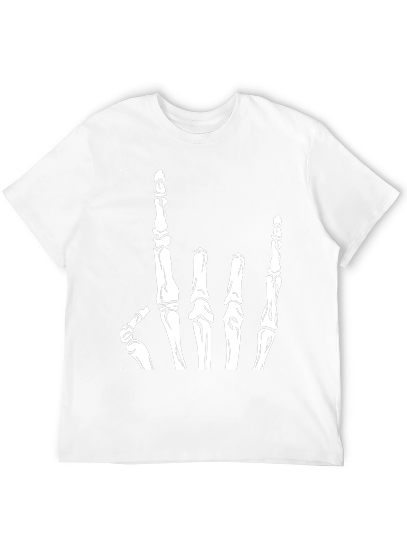 Rock On Skeleton Hand T-Shirt - Black