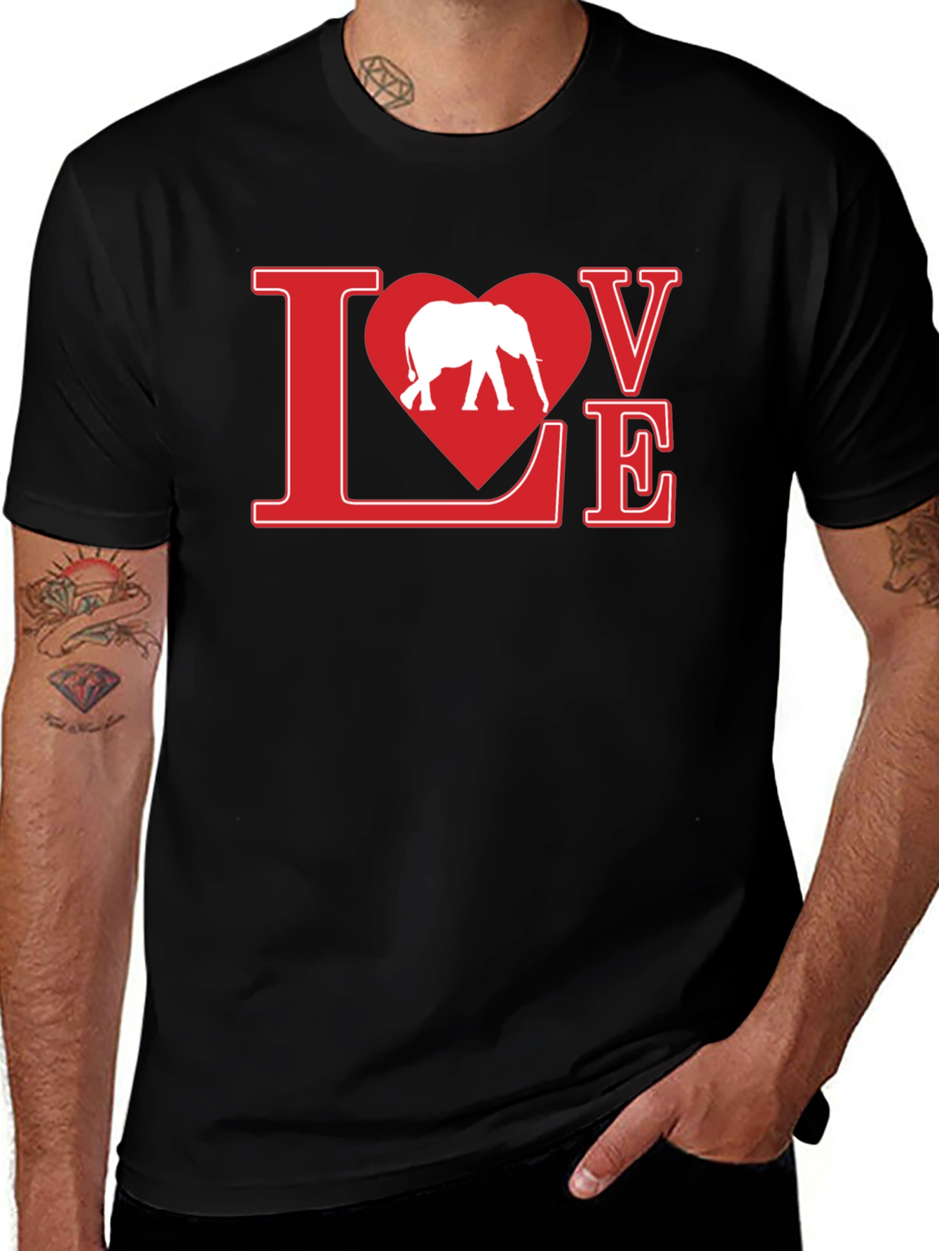 Elephant Love T-Shirt - Graphic Tee