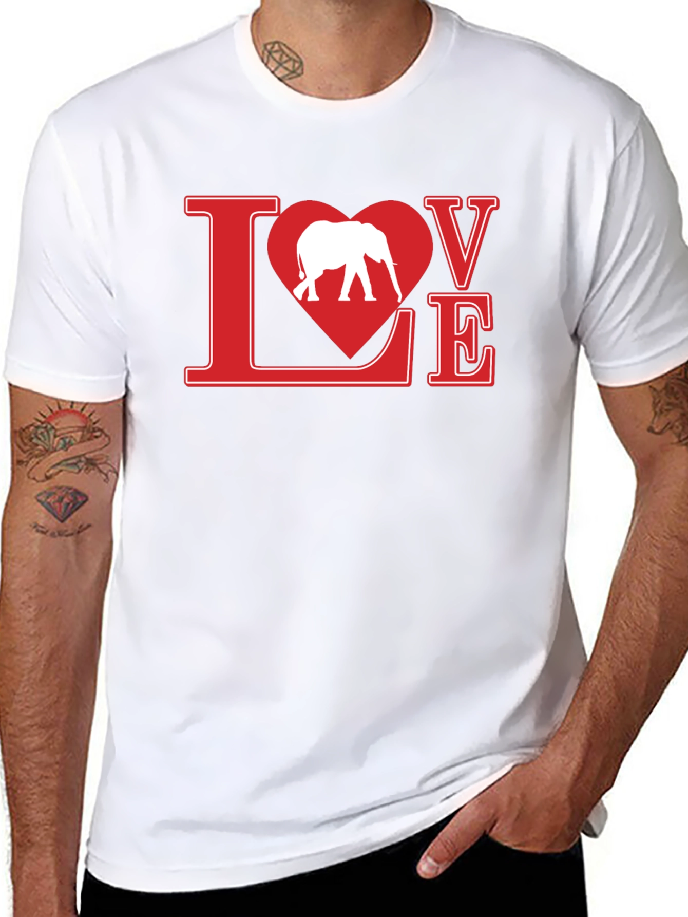 Elephant Love T-Shirt - Graphic Tee