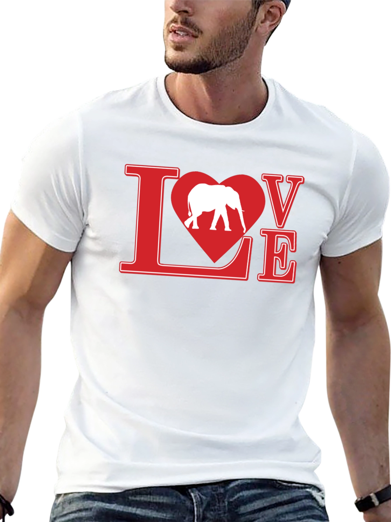 Elephant Love T-Shirt - Graphic Tee