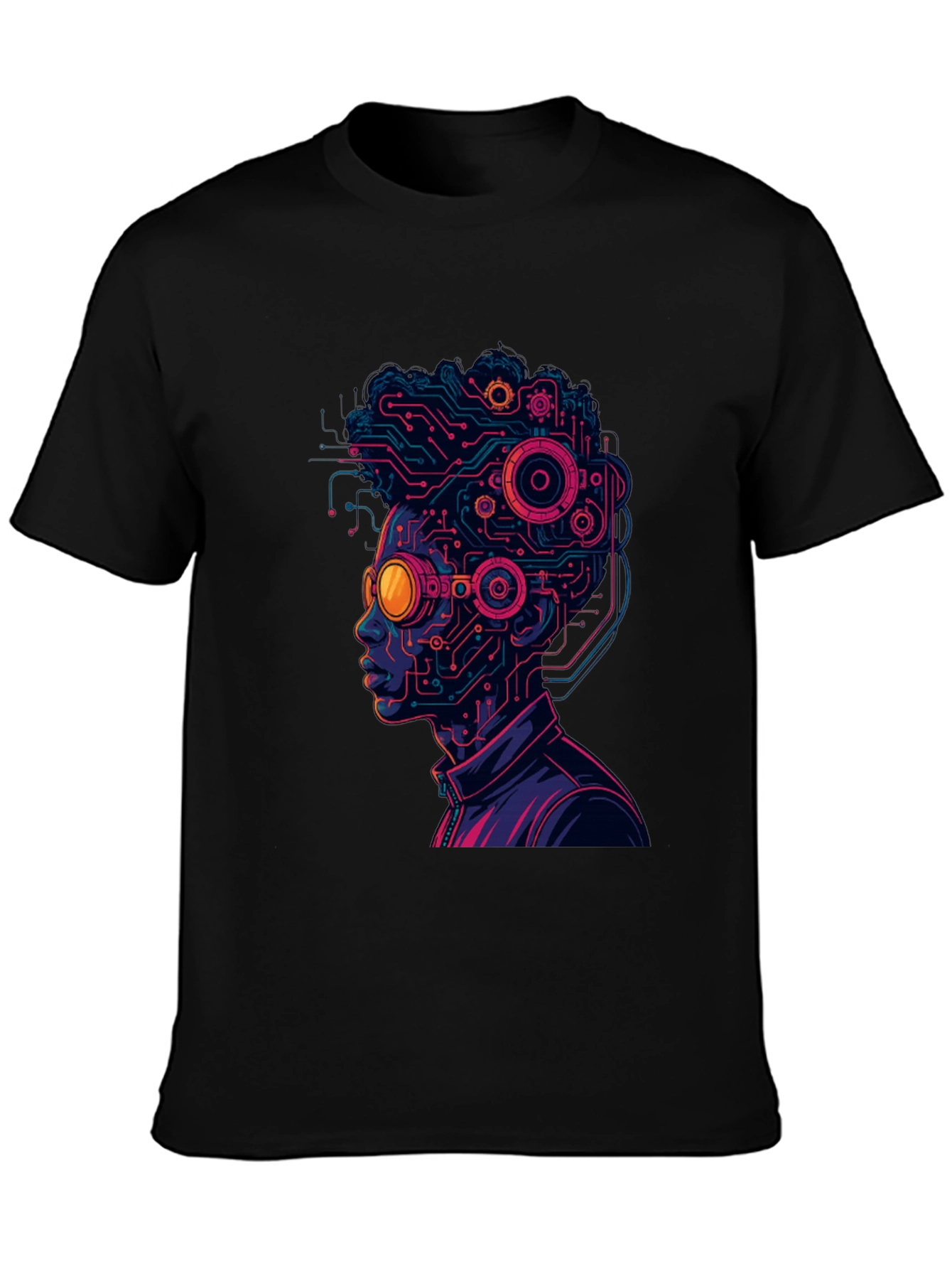 Cyberpunk Circuit Head T-Shirt