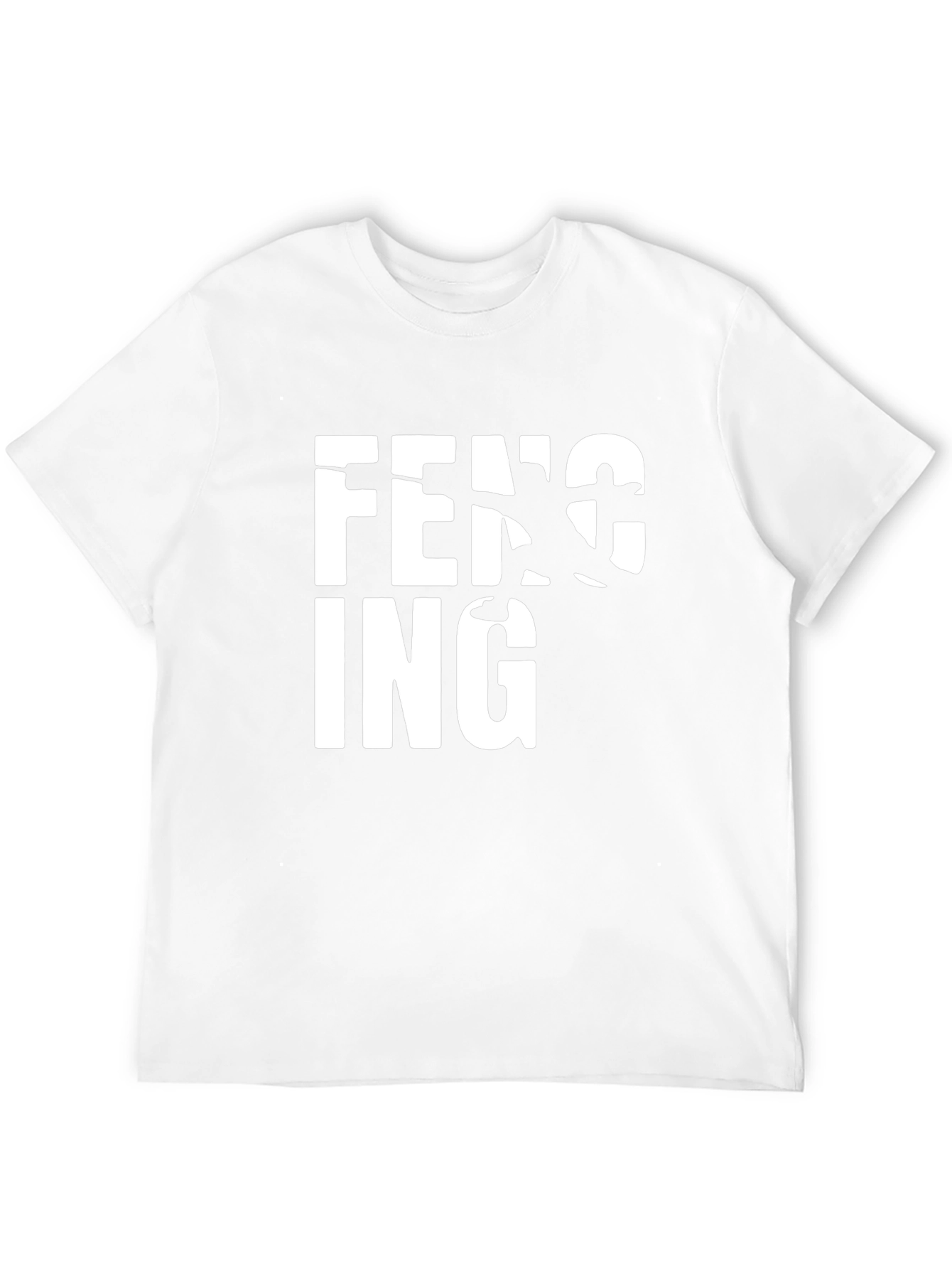 Fencing Graphic Print Black T-Shirt