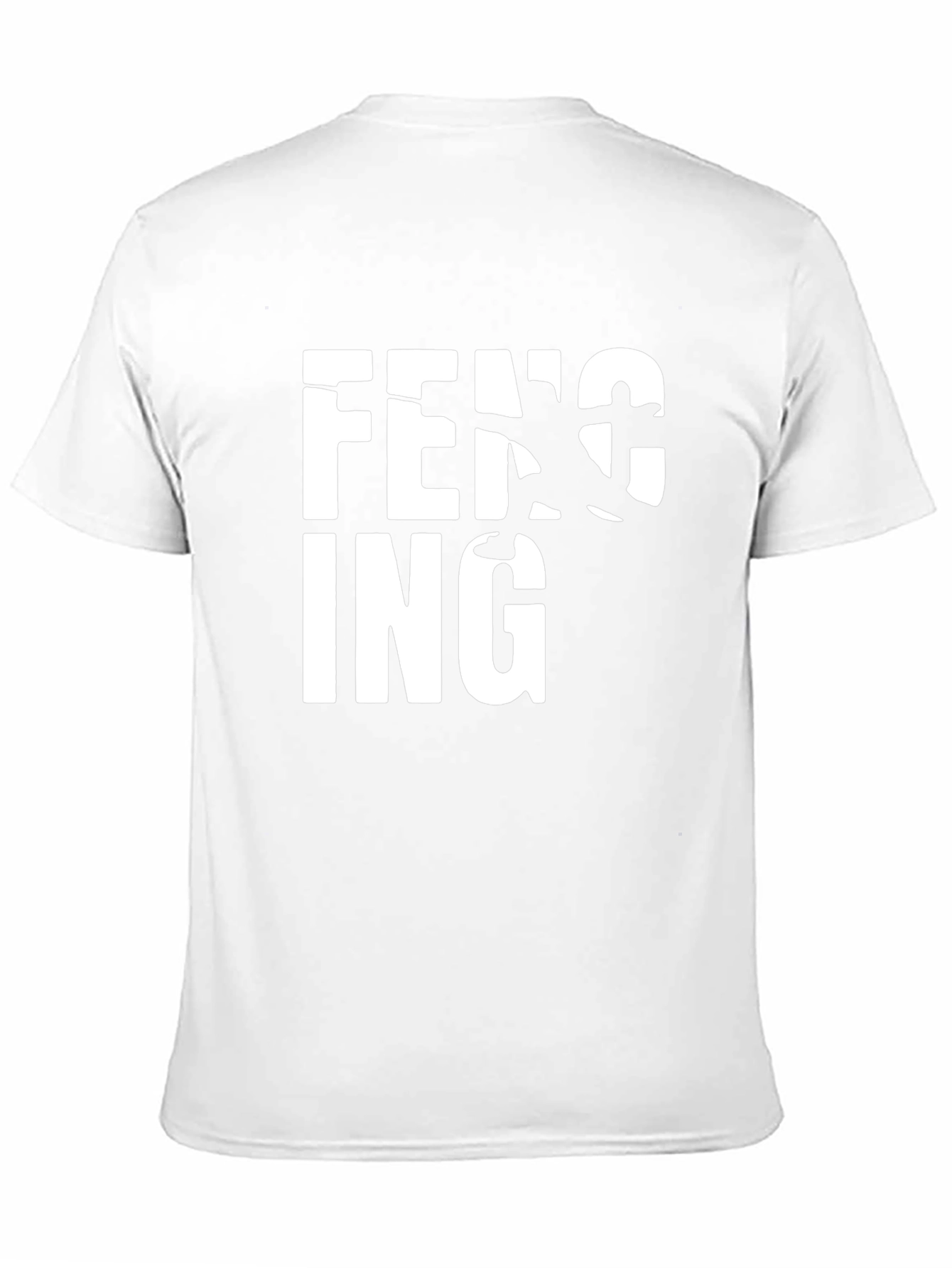 Fencing Graphic Print Black T-Shirt