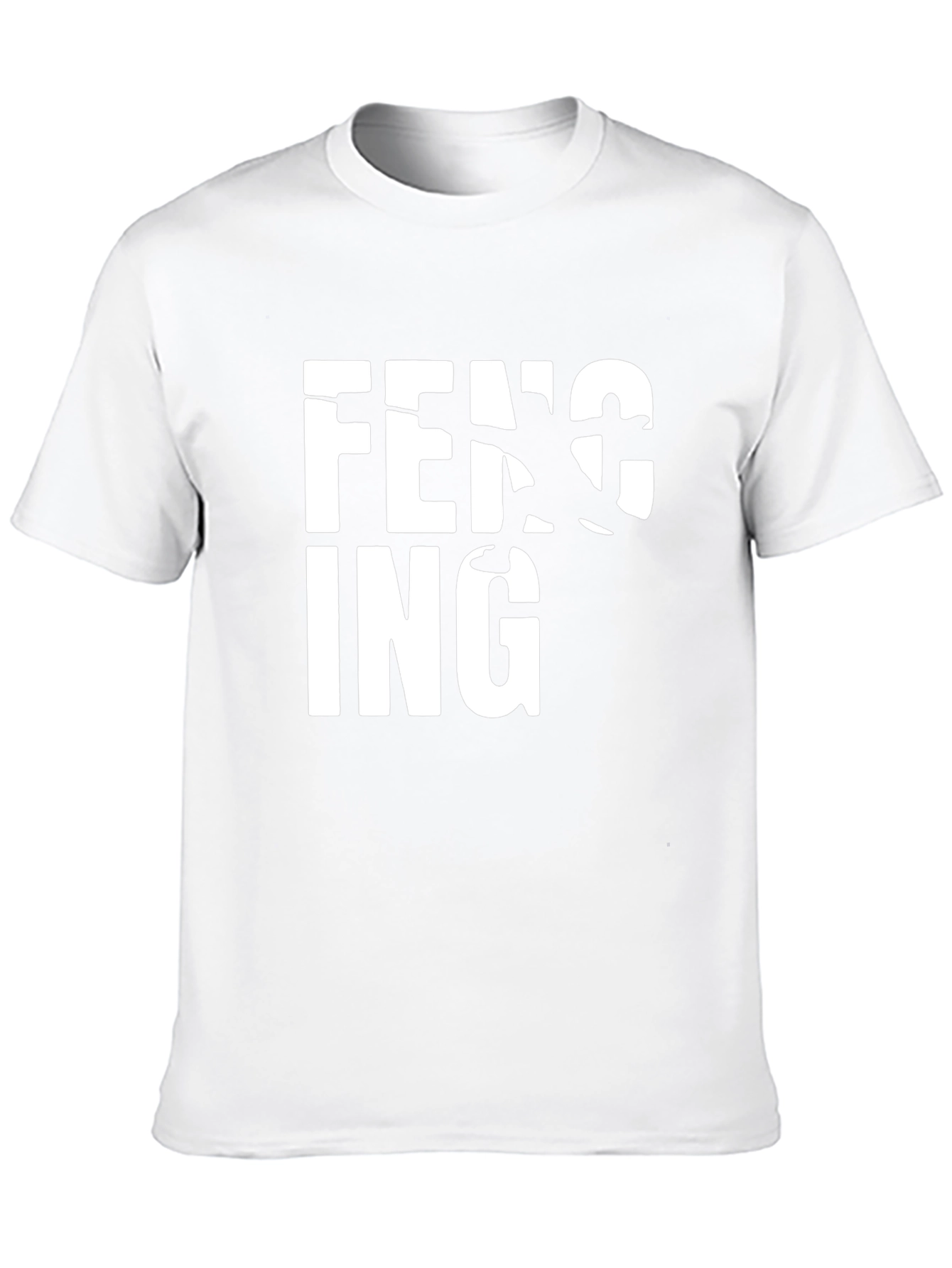 Fencing Graphic Print Black T-Shirt