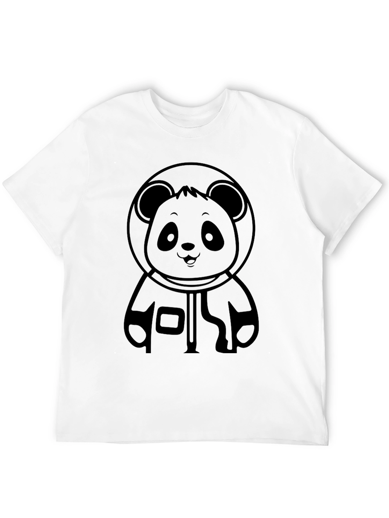 Panda Astronaut Black Graphic Tee
