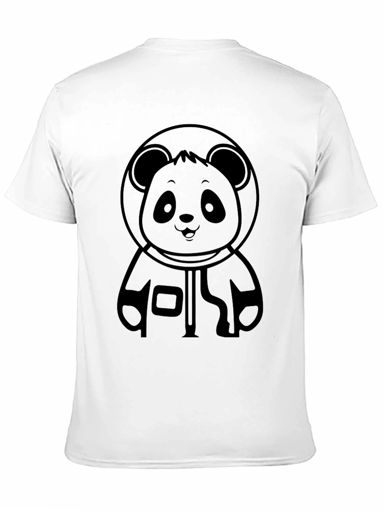 Panda Astronaut Black Graphic Tee