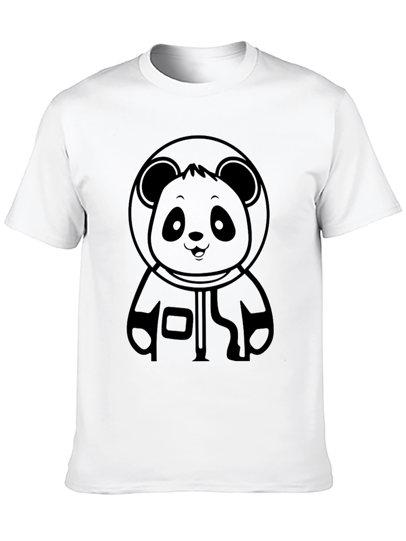 Panda Astronaut Black Graphic Tee