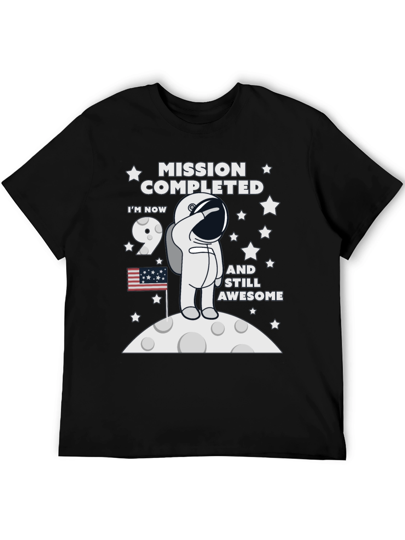 Mission Completed 9th Birthday Astronaut T-Shirt