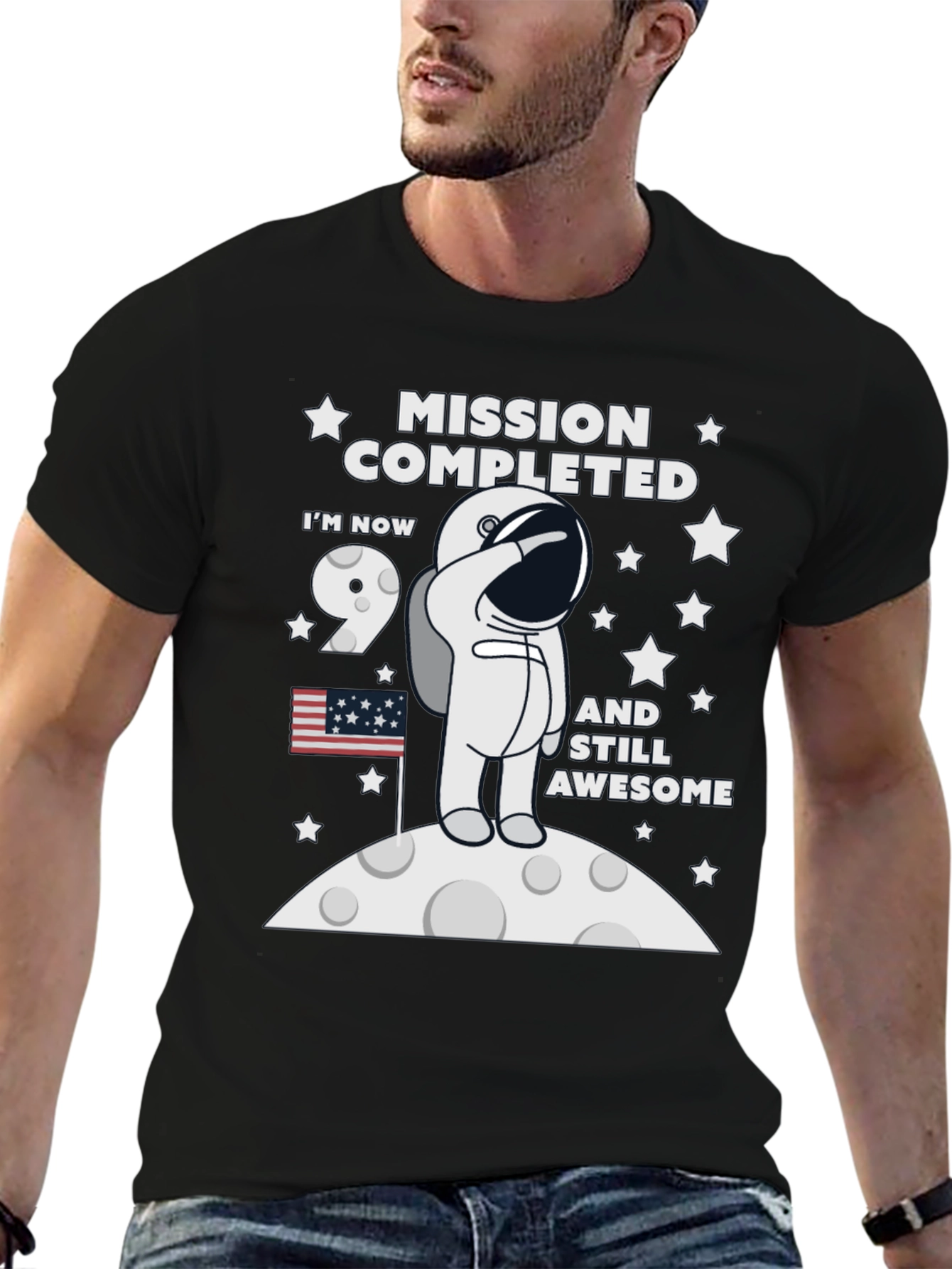 Mission Completed 9th Birthday Astronaut T-Shirt