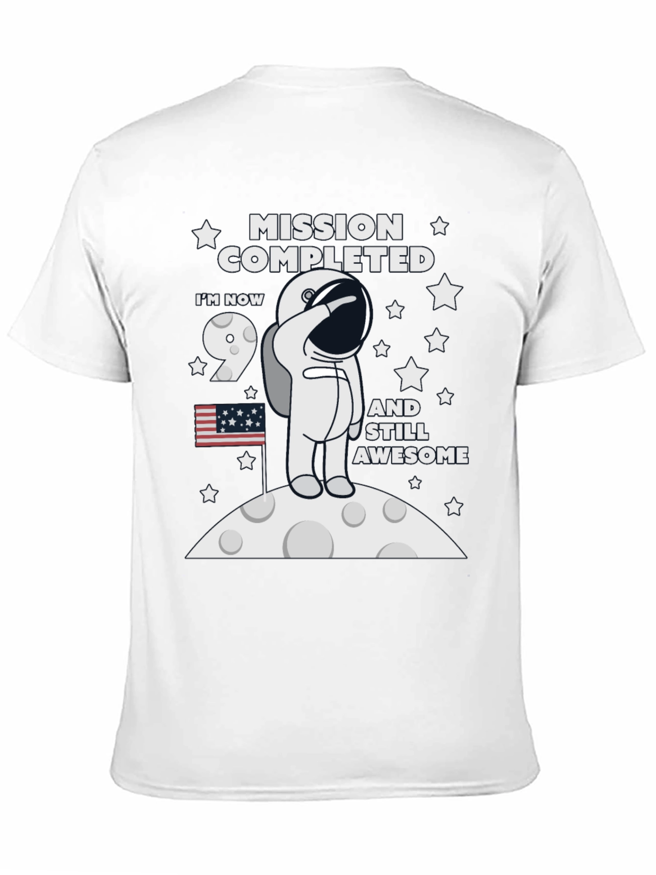 Mission Completed 9th Birthday Astronaut T-Shirt