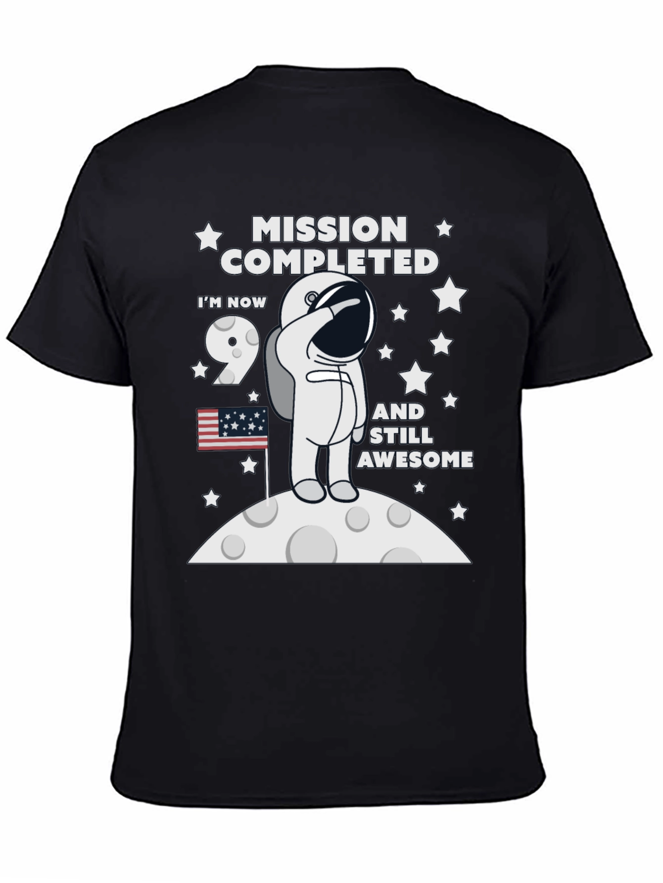 Mission Completed 9th Birthday Astronaut T-Shirt