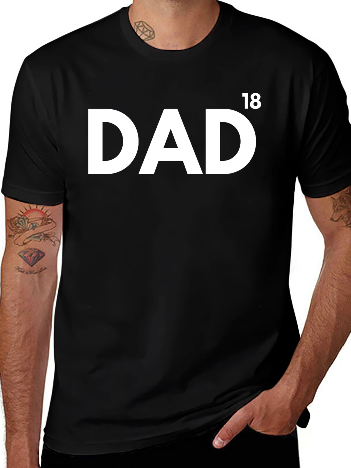 Dad Est 2018 Black Tee