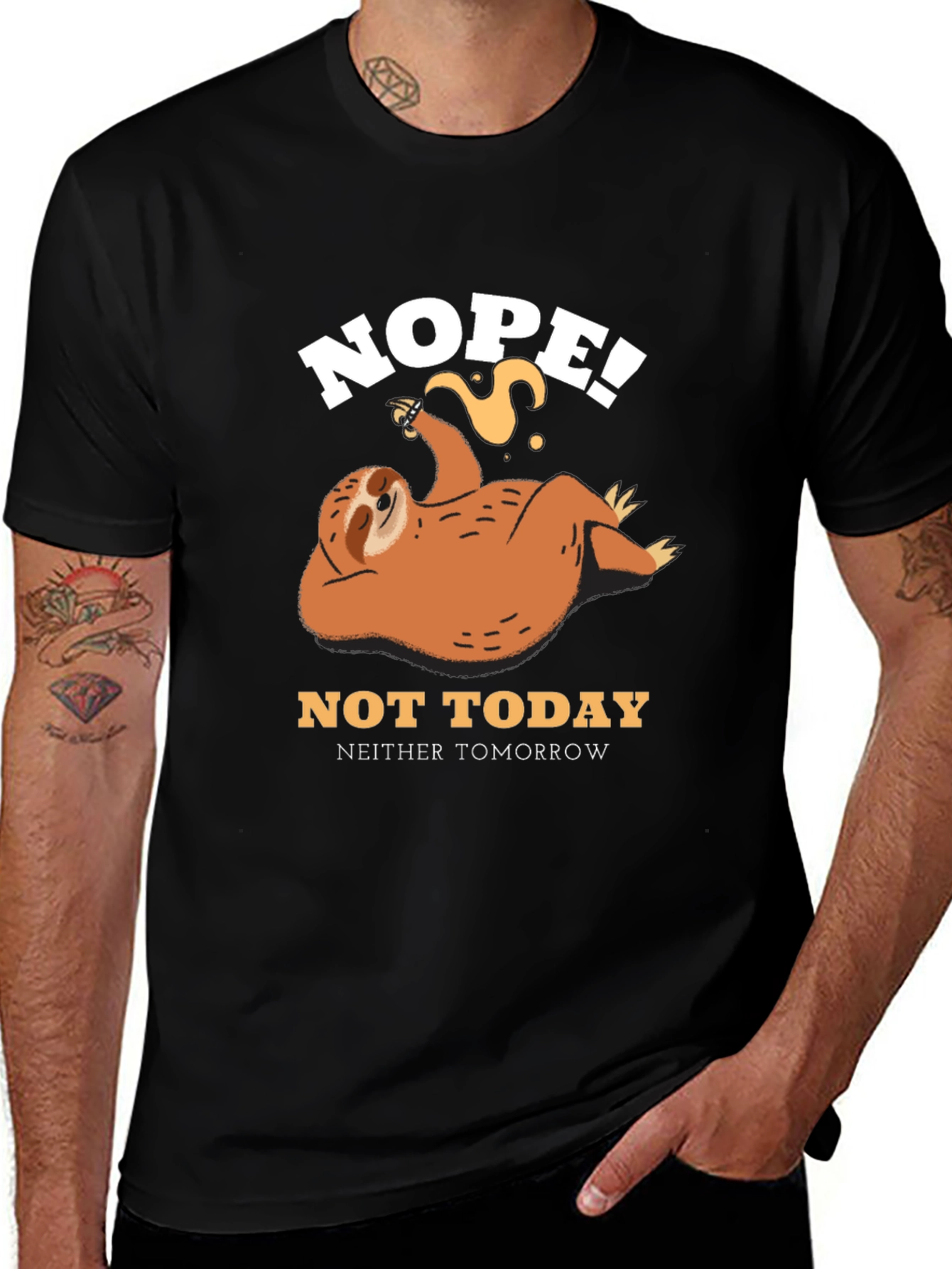 Nope Not Today Sloth Graphic Tee
