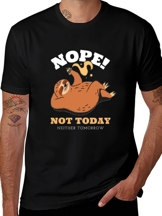 Nope Not Today Sloth Graphic Tee
