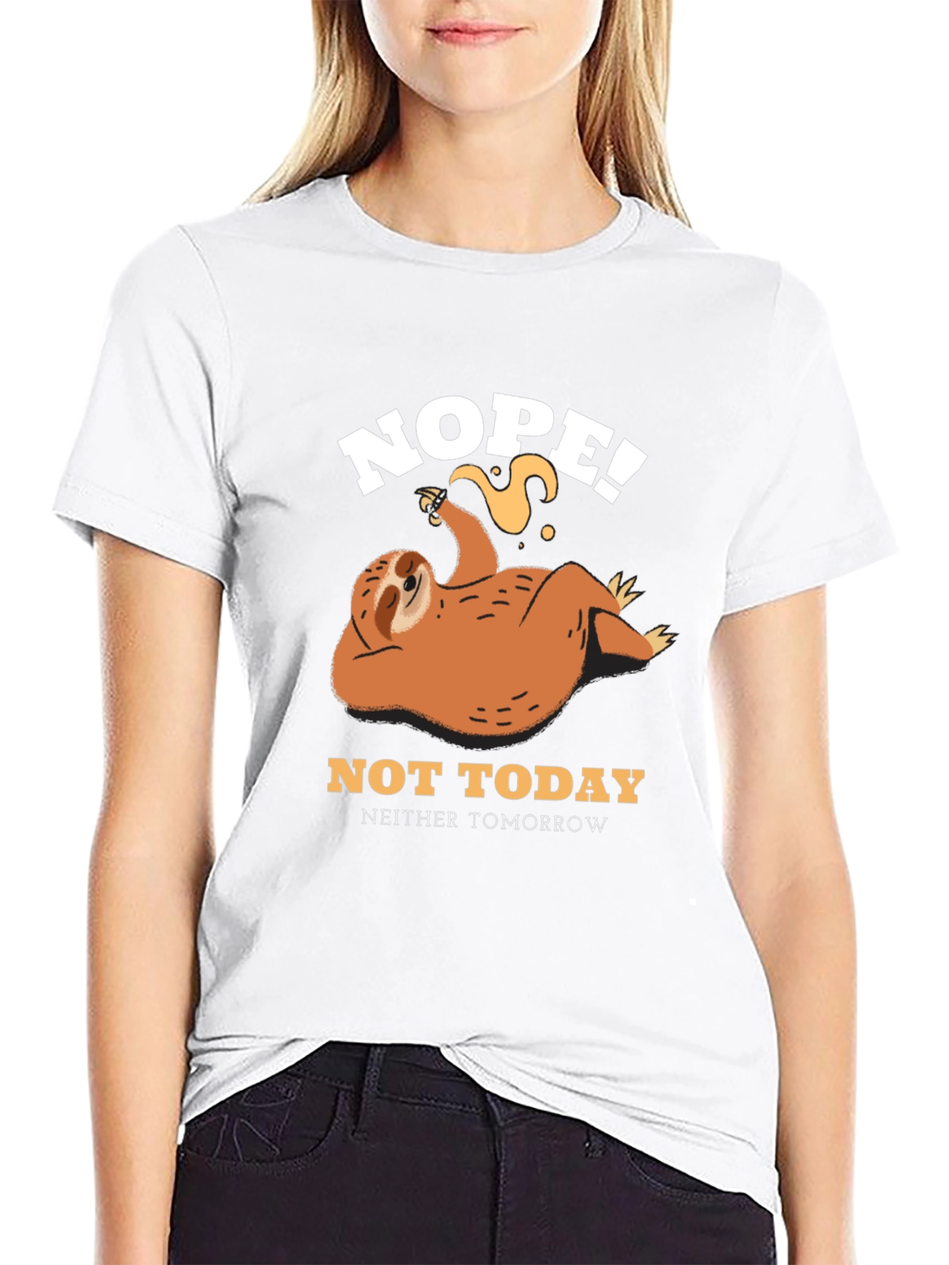 Nope Not Today Sloth Graphic Tee