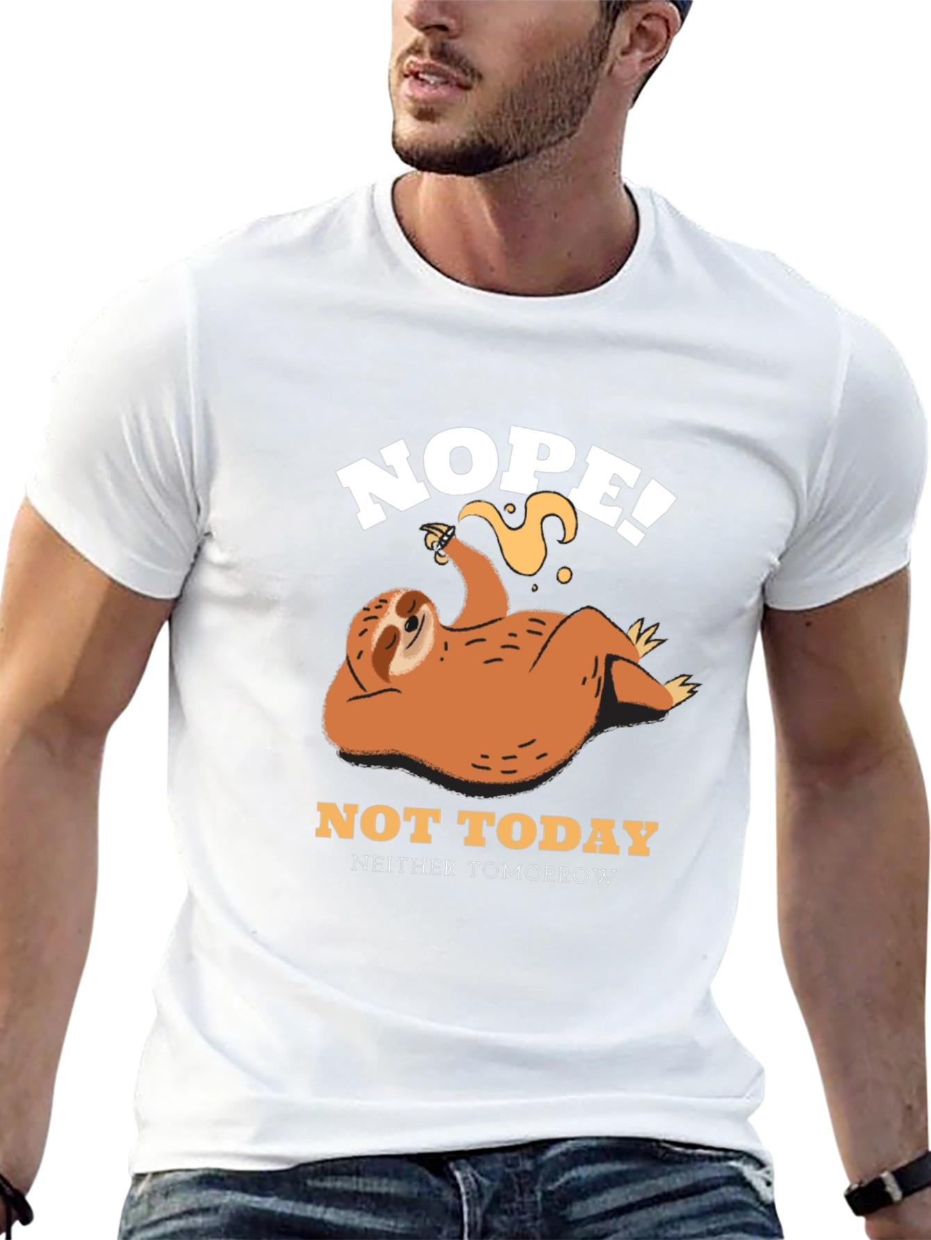Nope Not Today Sloth Graphic Tee