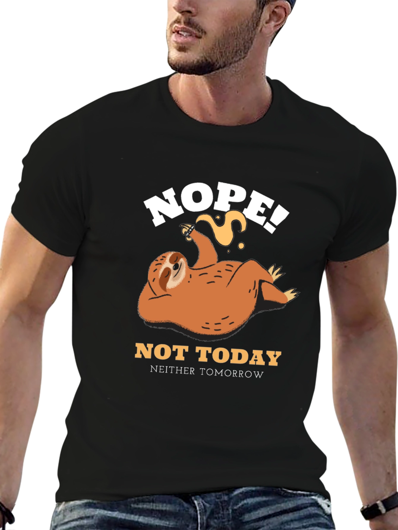 Nope Not Today Sloth Graphic Tee