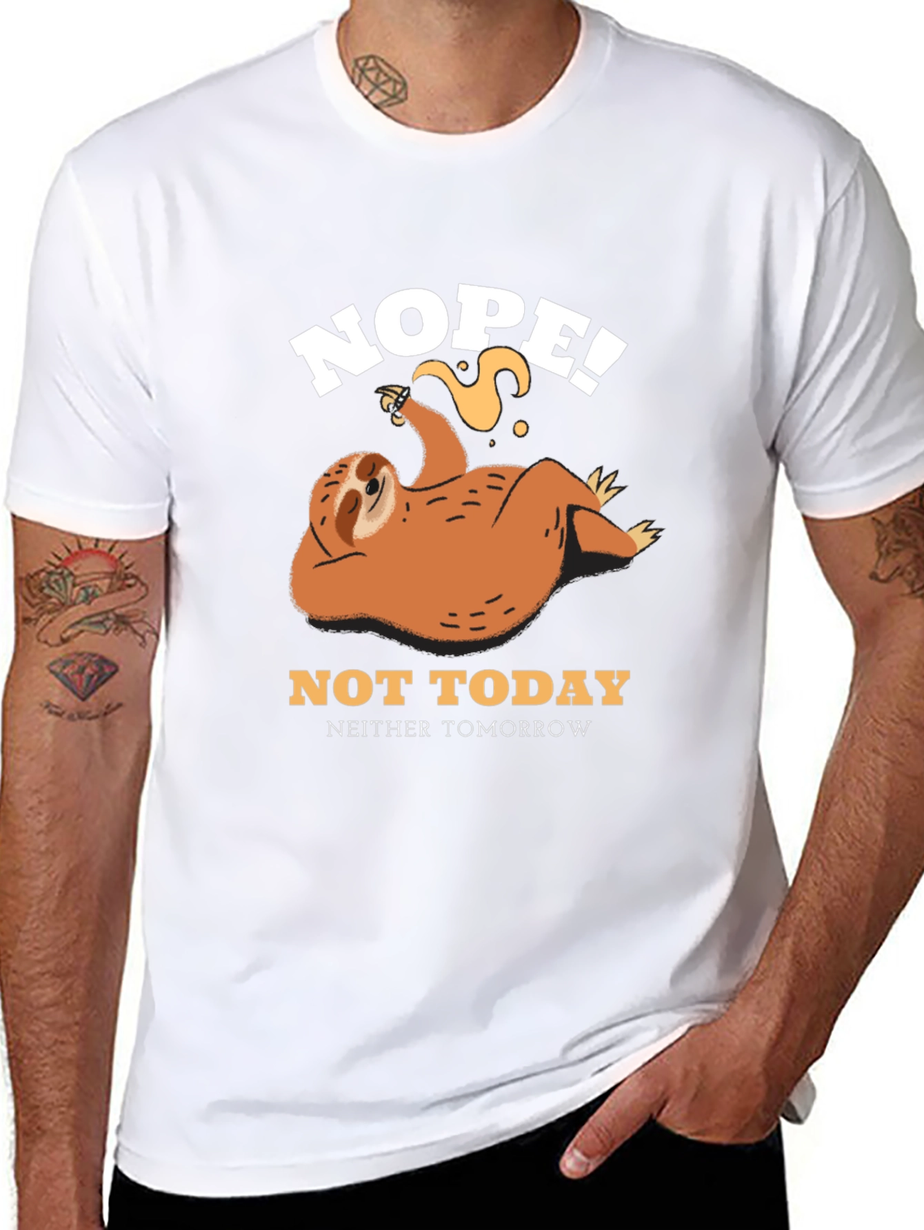Nope Not Today Sloth Graphic Tee