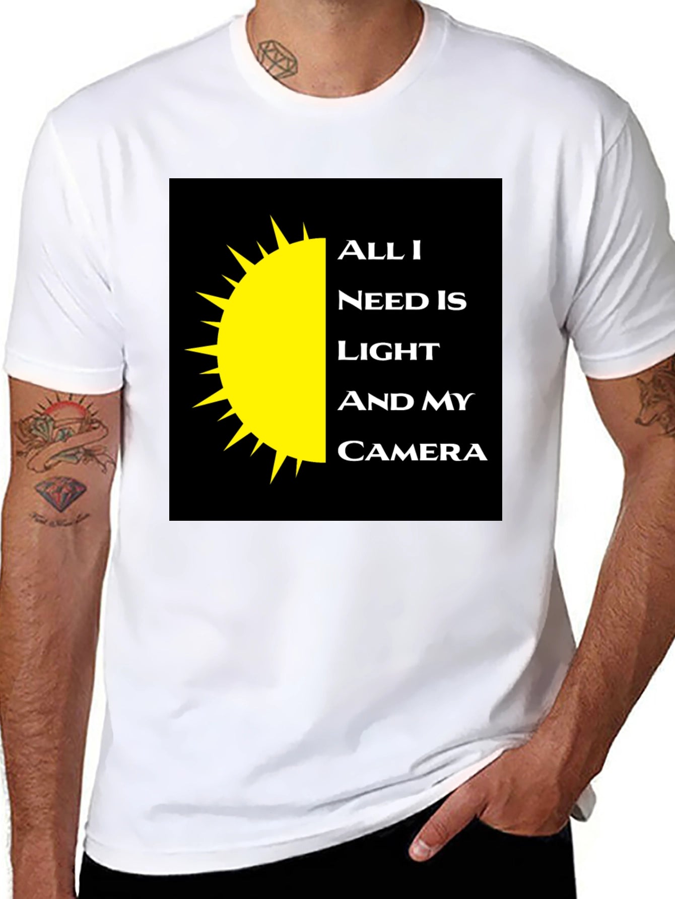 Photographers Tee: Light and Camera Shirt
