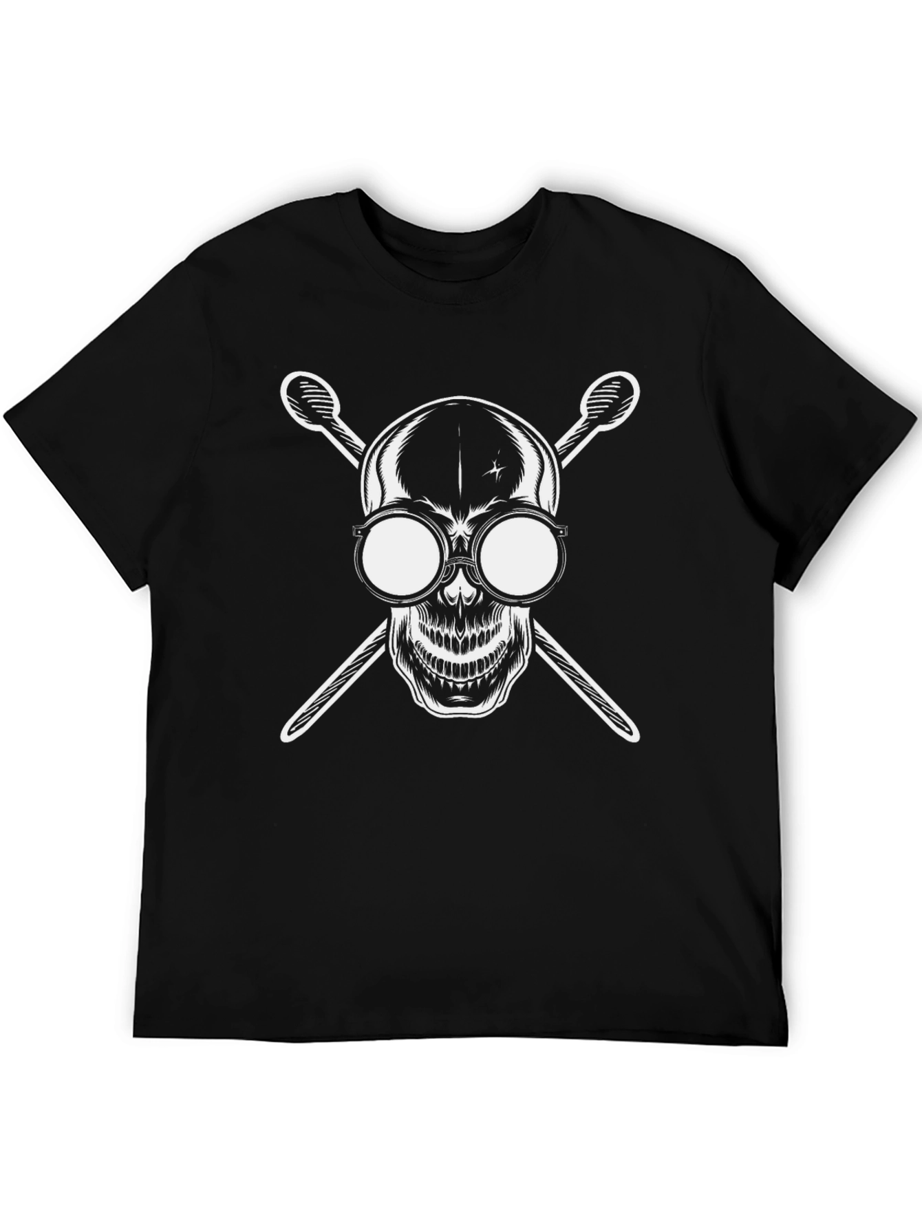 Skull & Sticks Graphic T-Shirt - Black