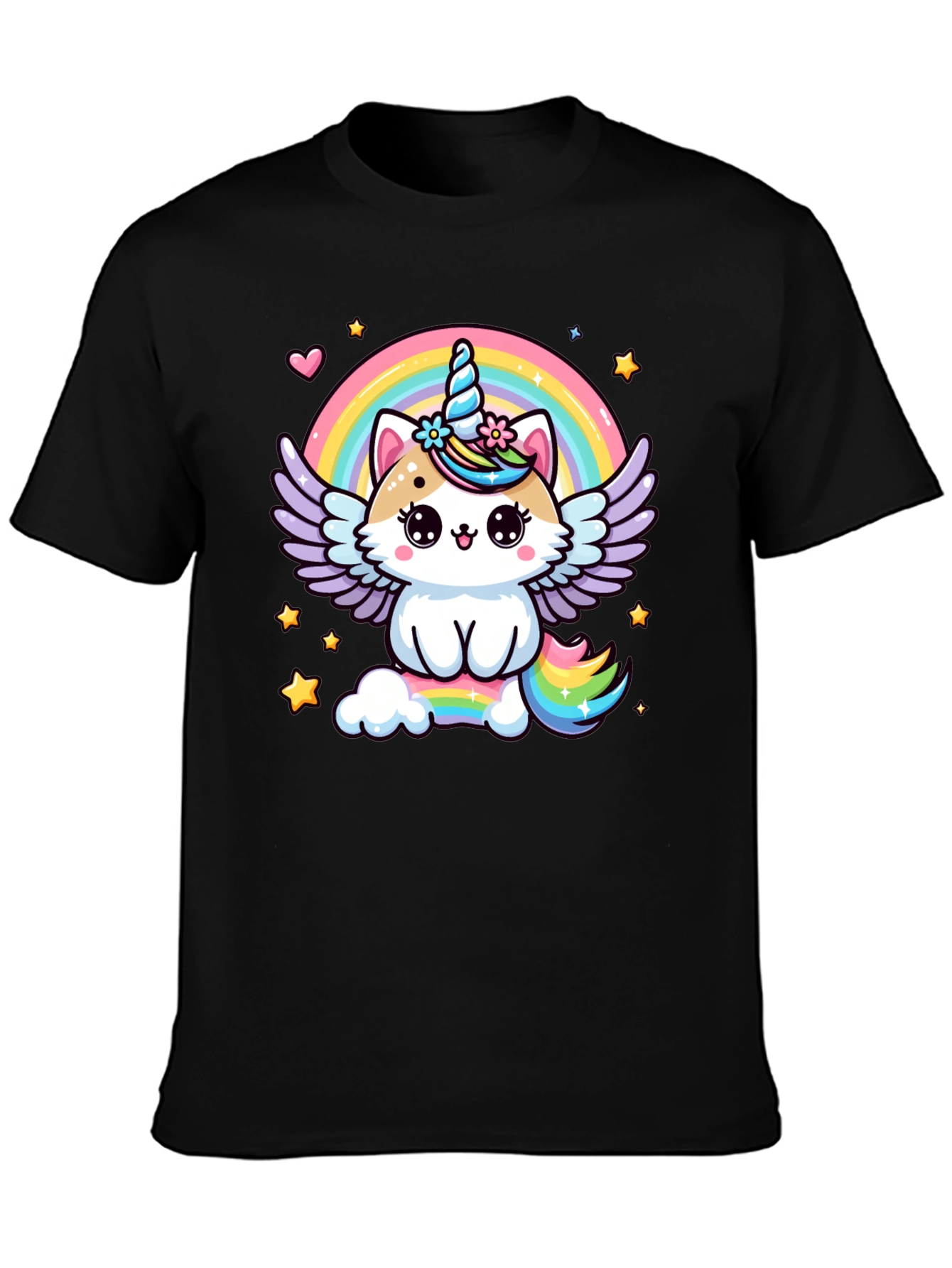 Unicorn Cat Rainbow T-Shirt