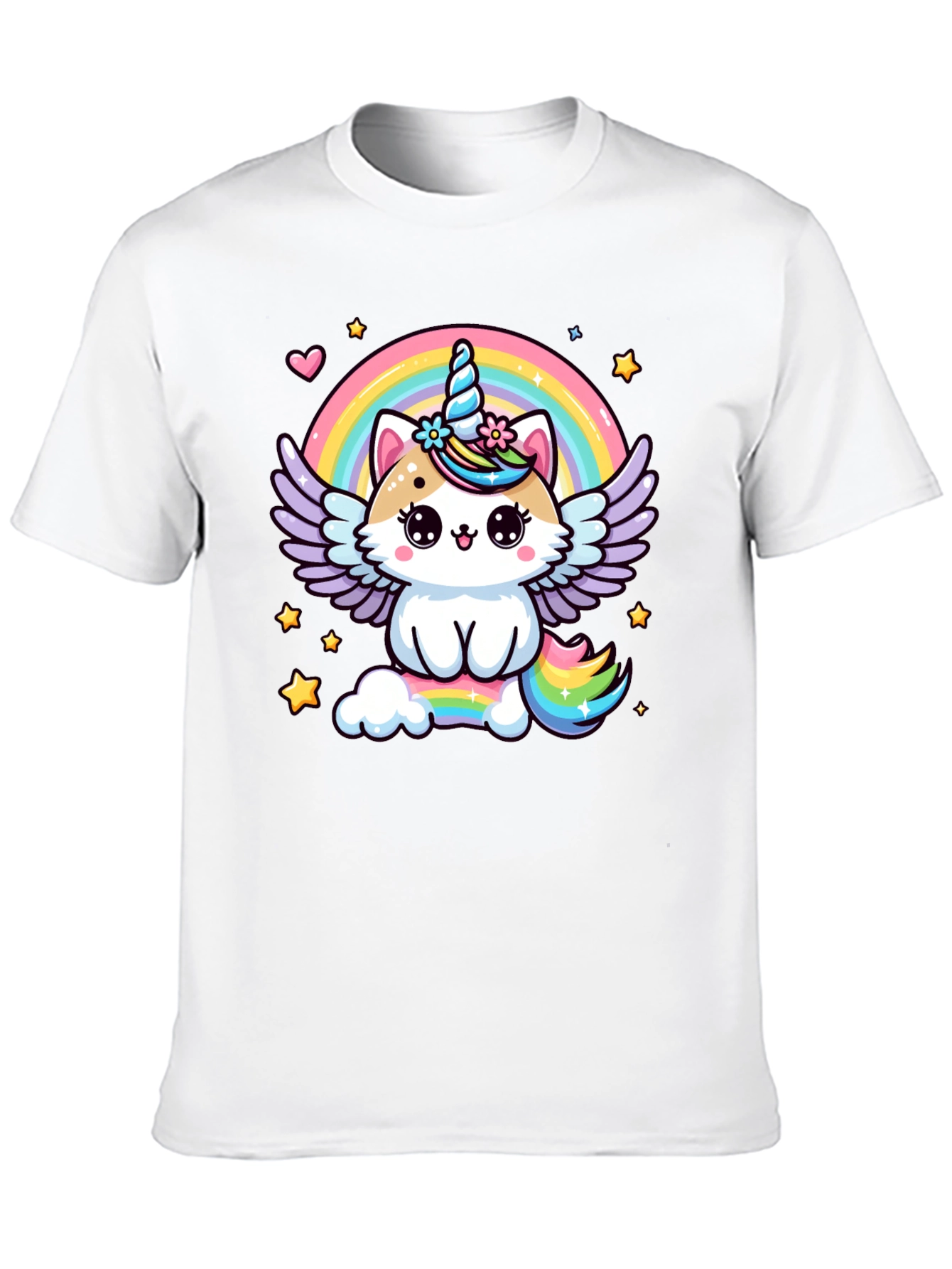 Unicorn Cat Rainbow T-Shirt