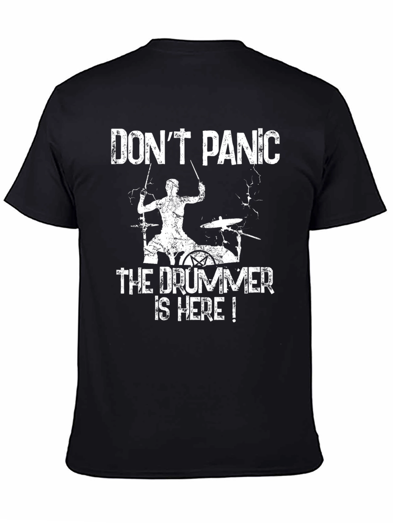 Dont Panic Drummer T-Shirt - Funny Musician Tee