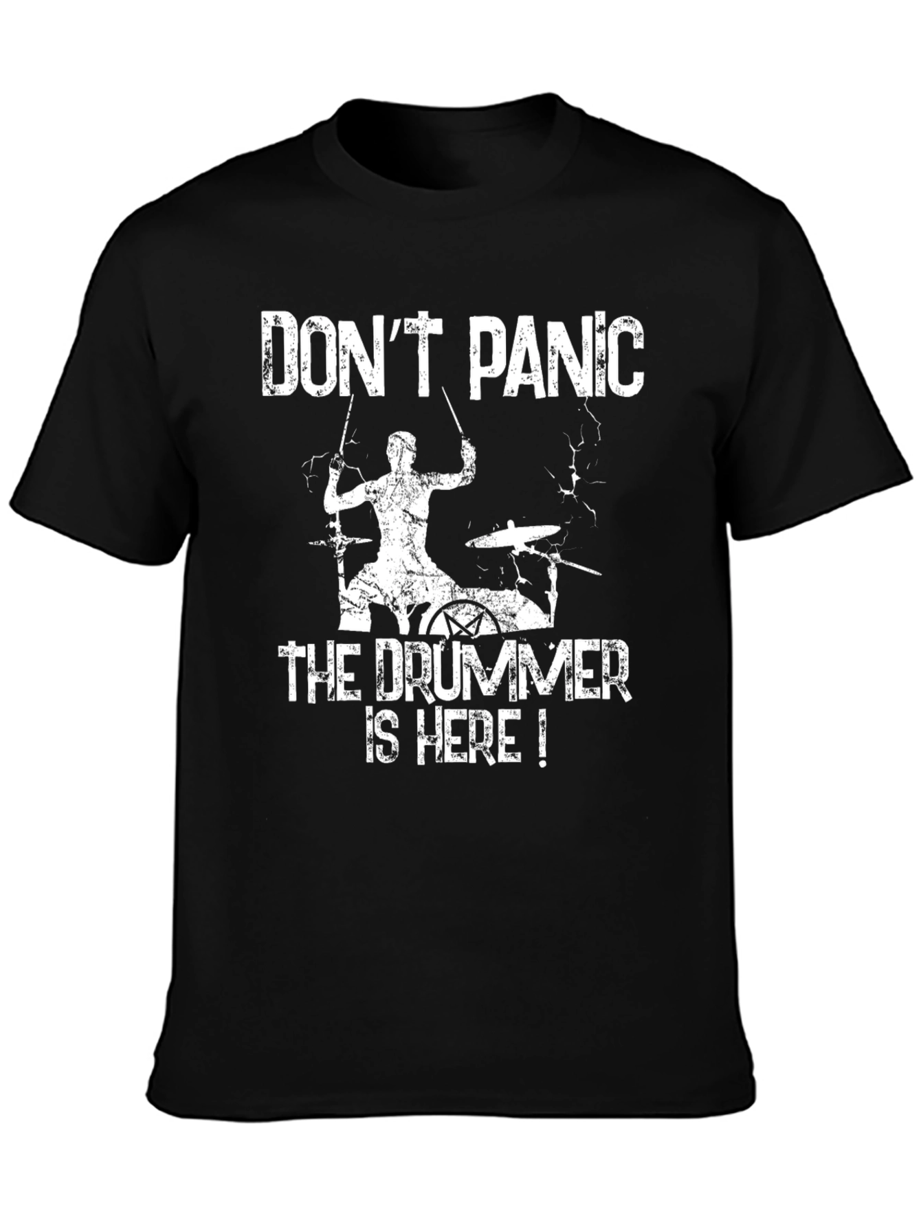 Dont Panic Drummer T-Shirt - Funny Musician Tee