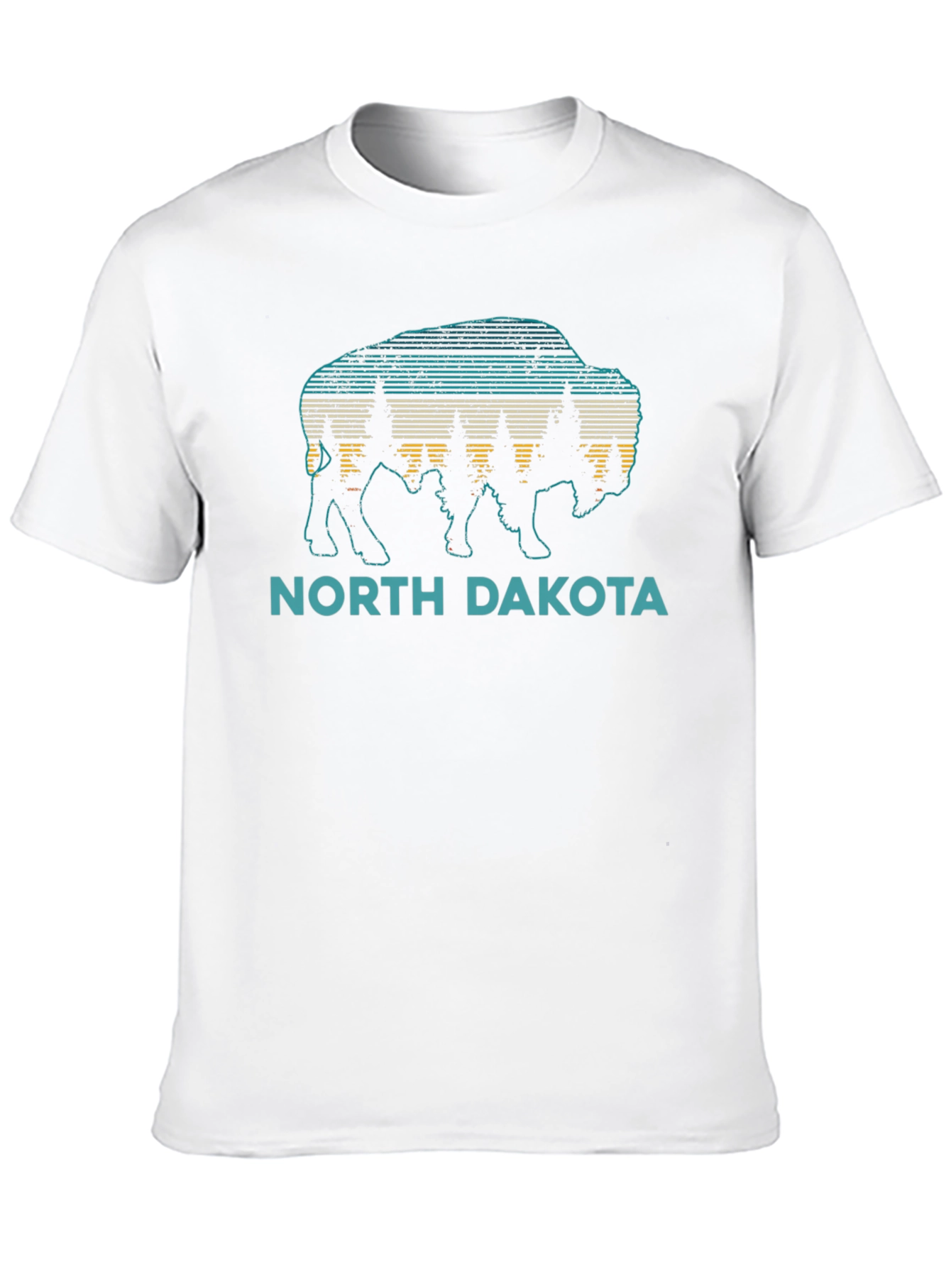 North Dakota Buffalo Retro Graphic T-Shirt