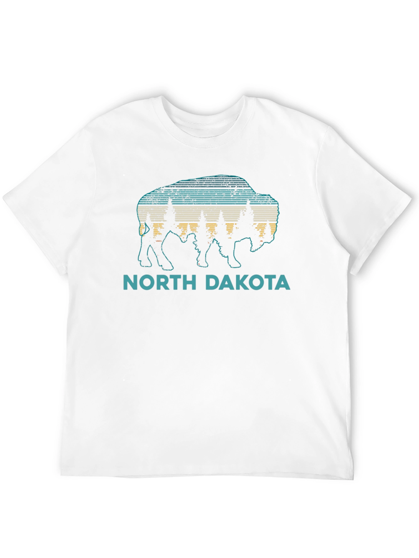 North Dakota Buffalo Retro Graphic T-Shirt