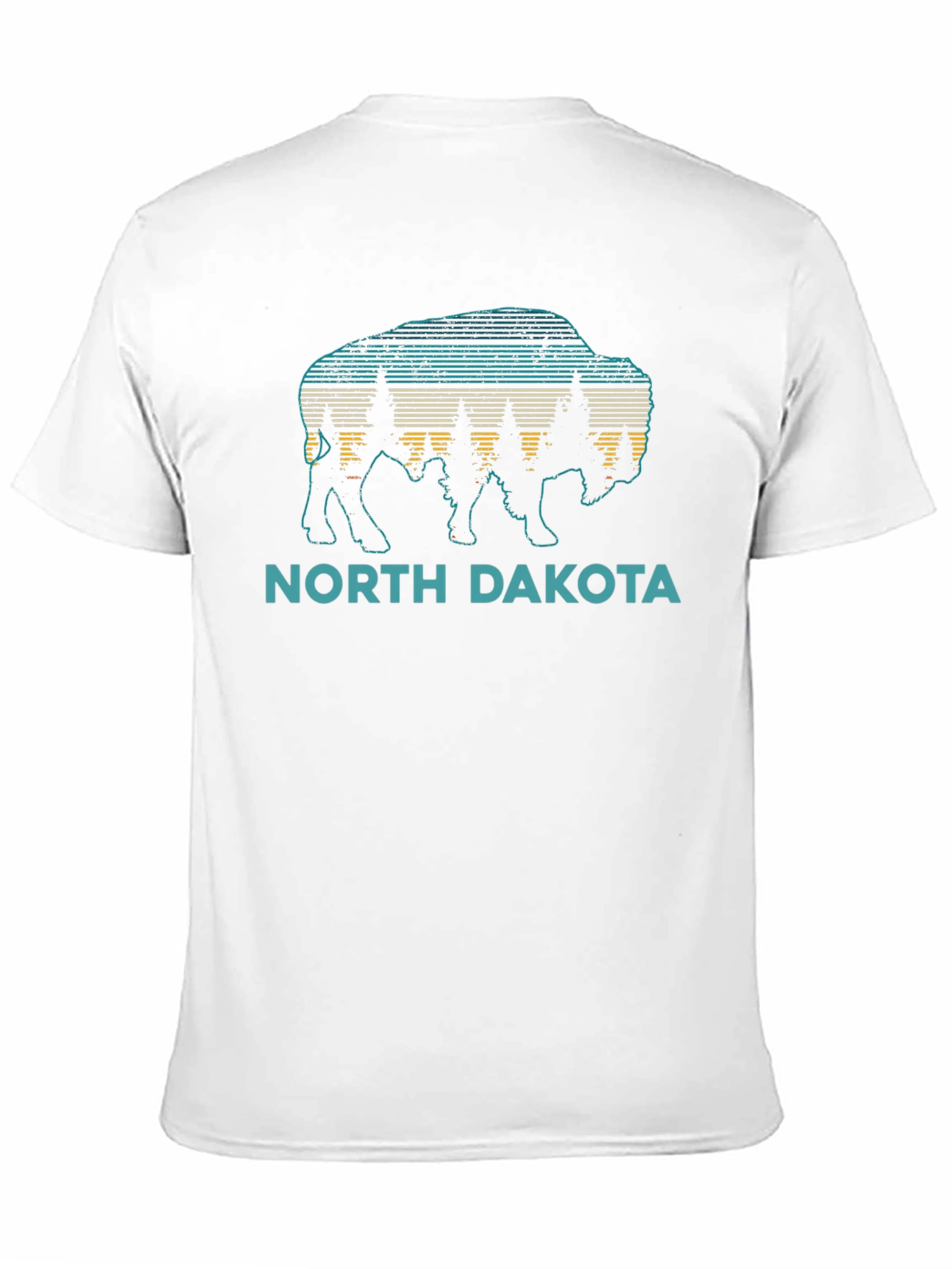 North Dakota Buffalo Retro Graphic T-Shirt